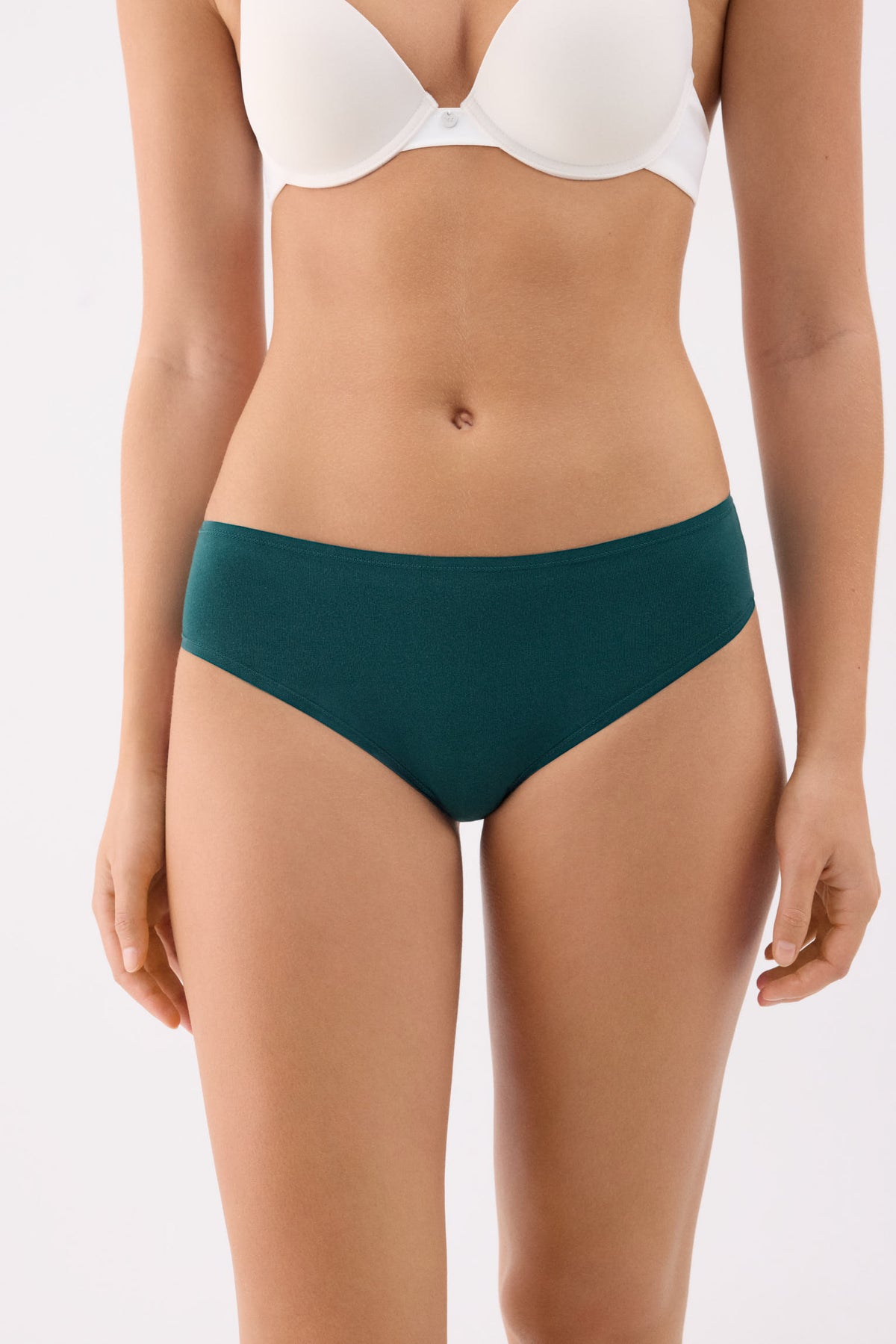Pack de 4 slip midi básicas de algodón colores