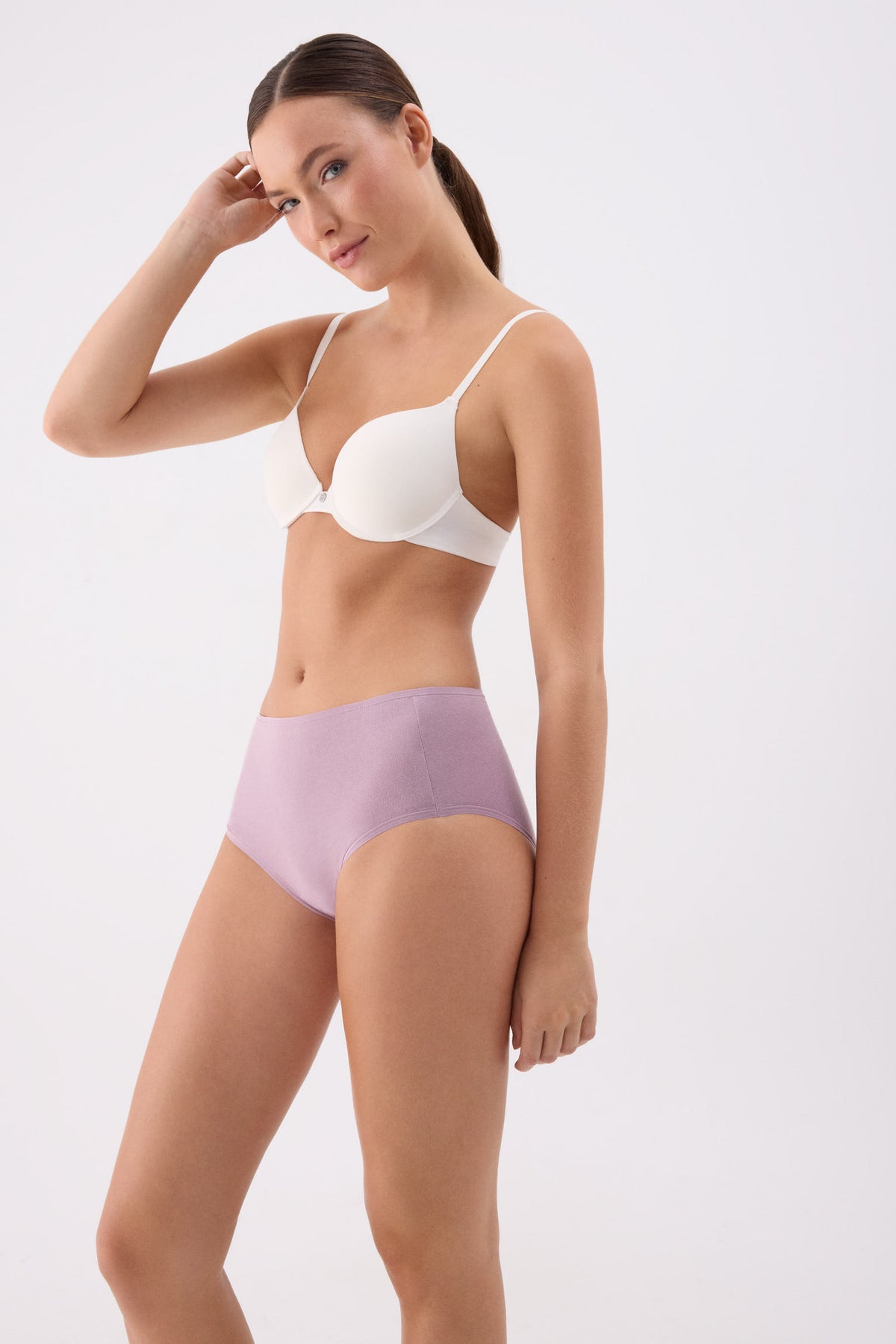 Pack de 4 slip altas de algodón colores