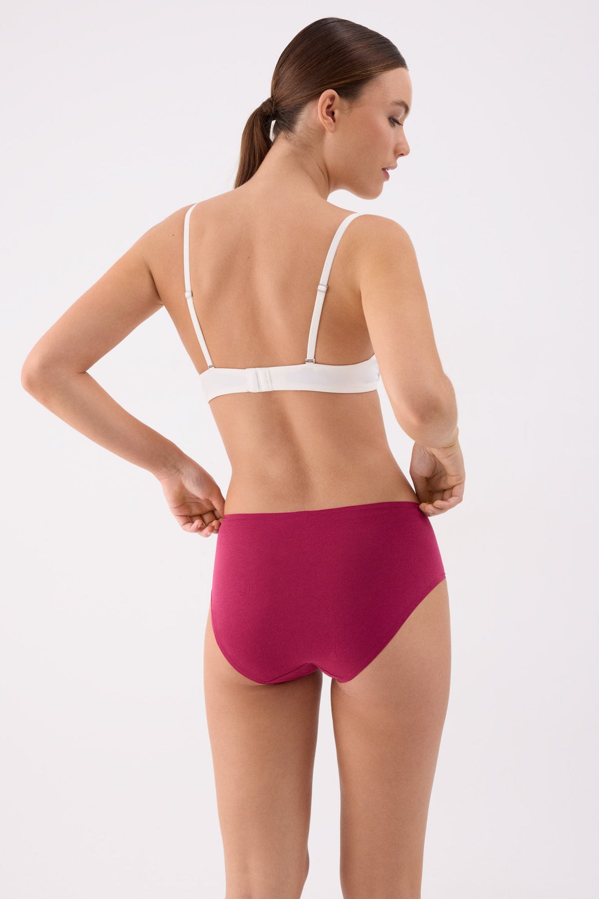 Pack de 4 slip altas de algodón colores