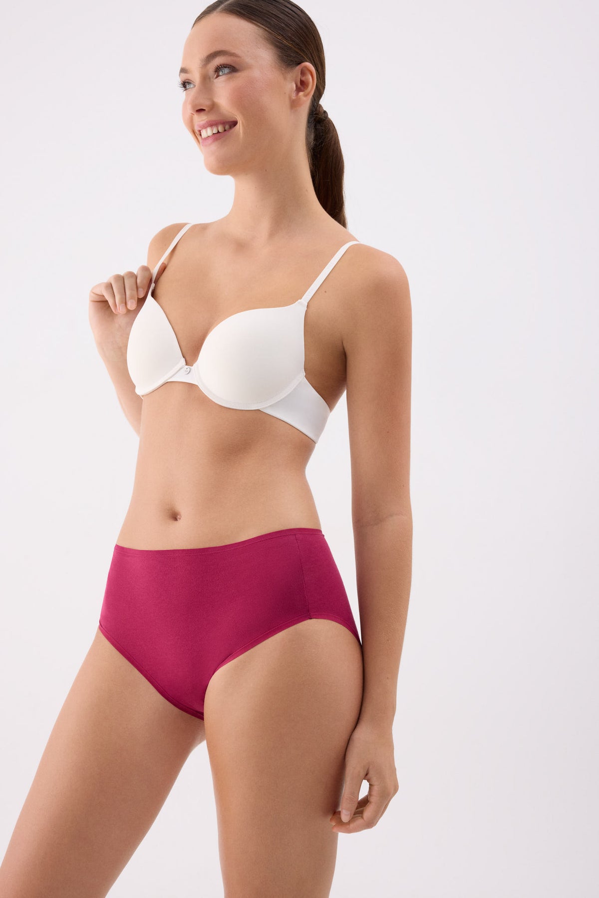 Pack de 4 slip altas de algodón colores