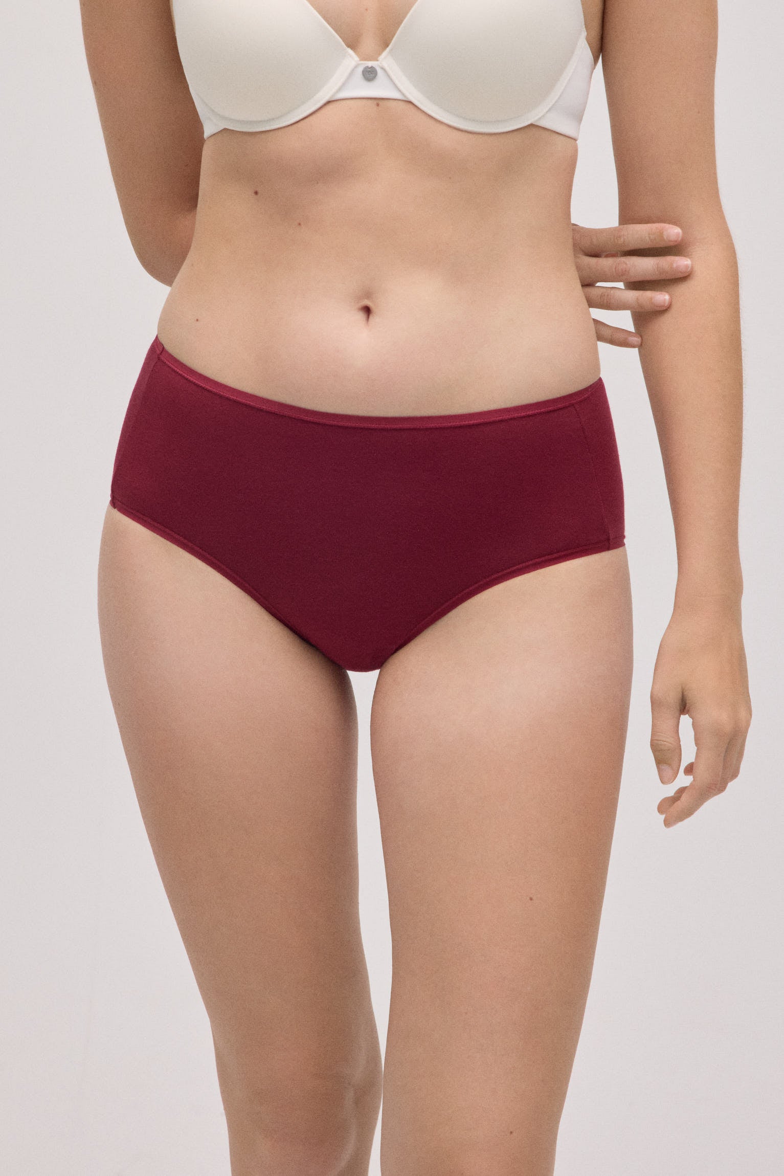 Confezione da 4 mutandine basic in cotone a vita alta