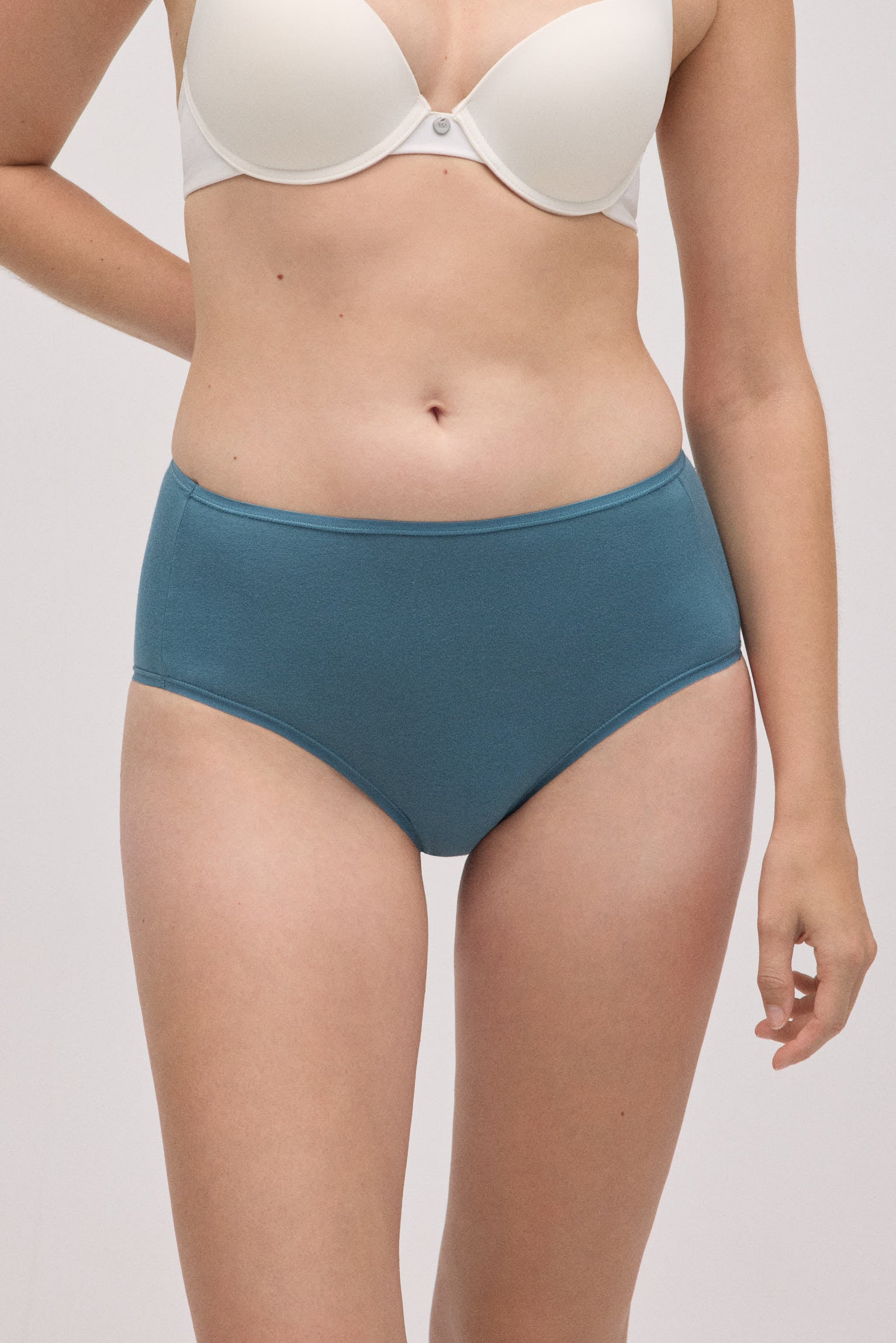 Confezione da 4 mutandine basic in cotone a vita alta