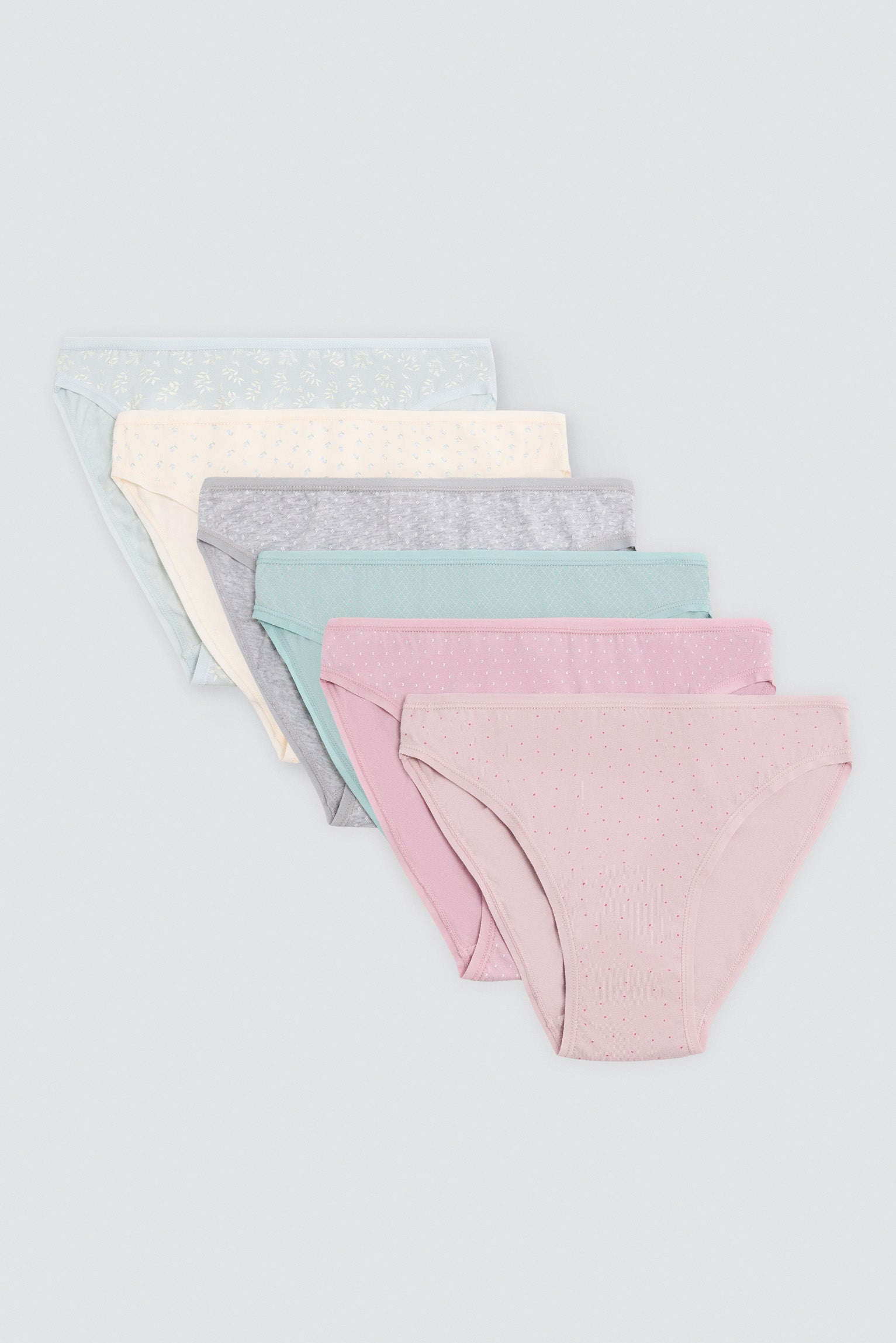 Pack de 6 slip mini de algodón estampadas