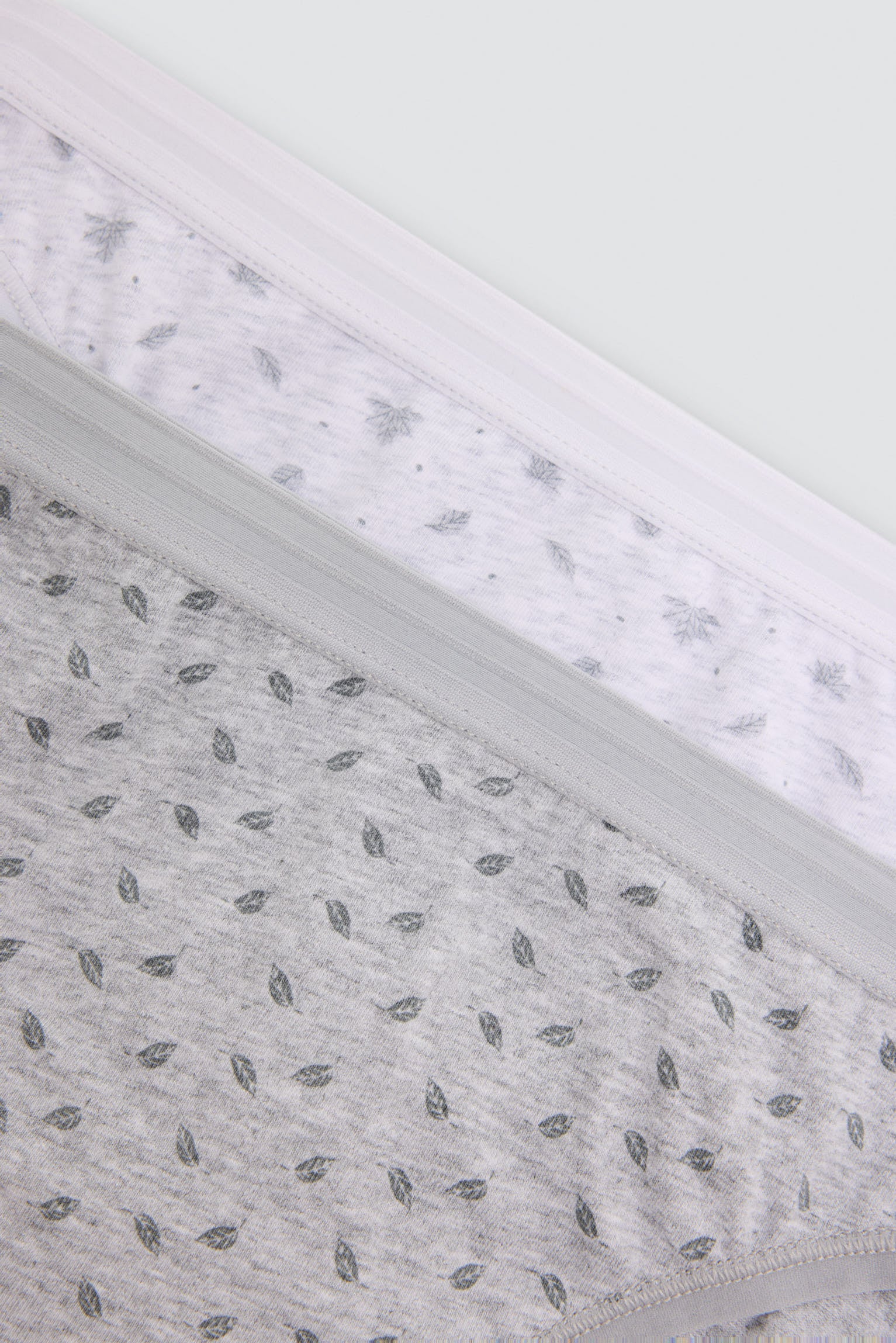 Confezione da 2 slip mini stampati in cotone, grigio