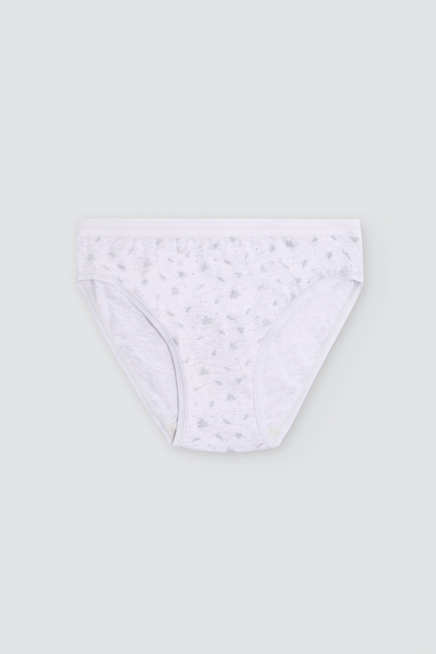 Confezione da 2 slip midi stampati in cotone, grigio