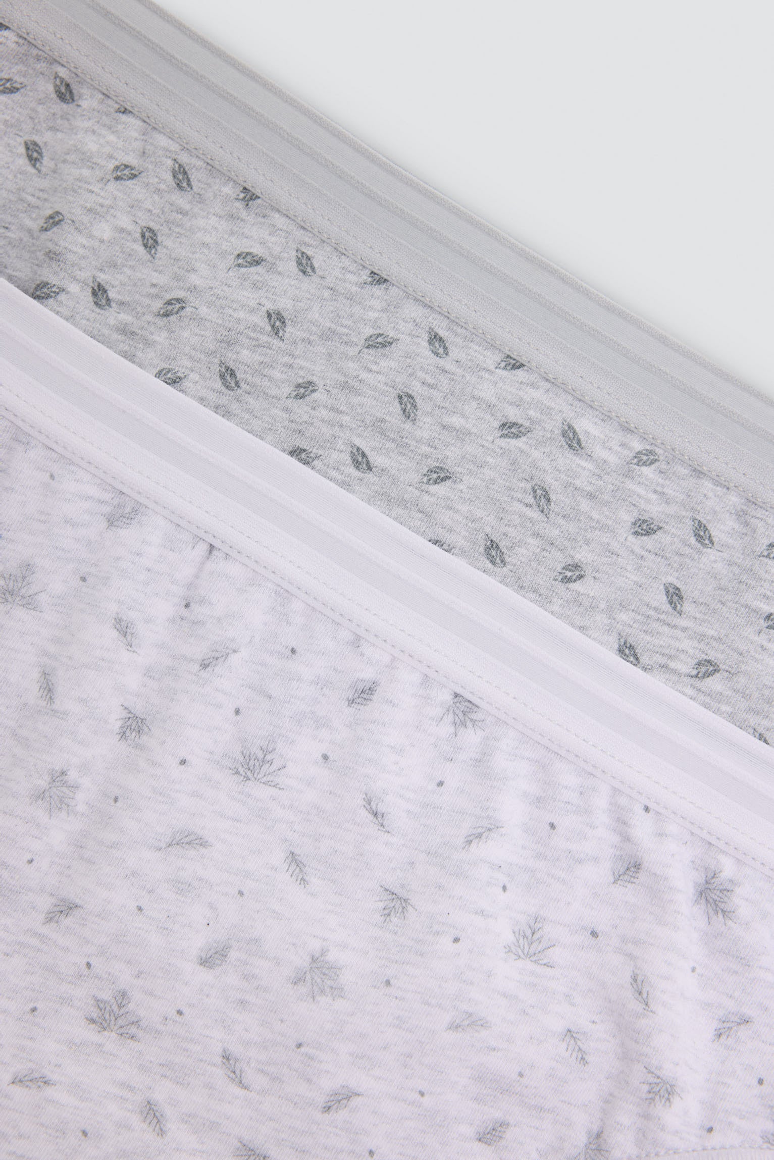 Confezione da 2 slip midi stampati in cotone, grigio