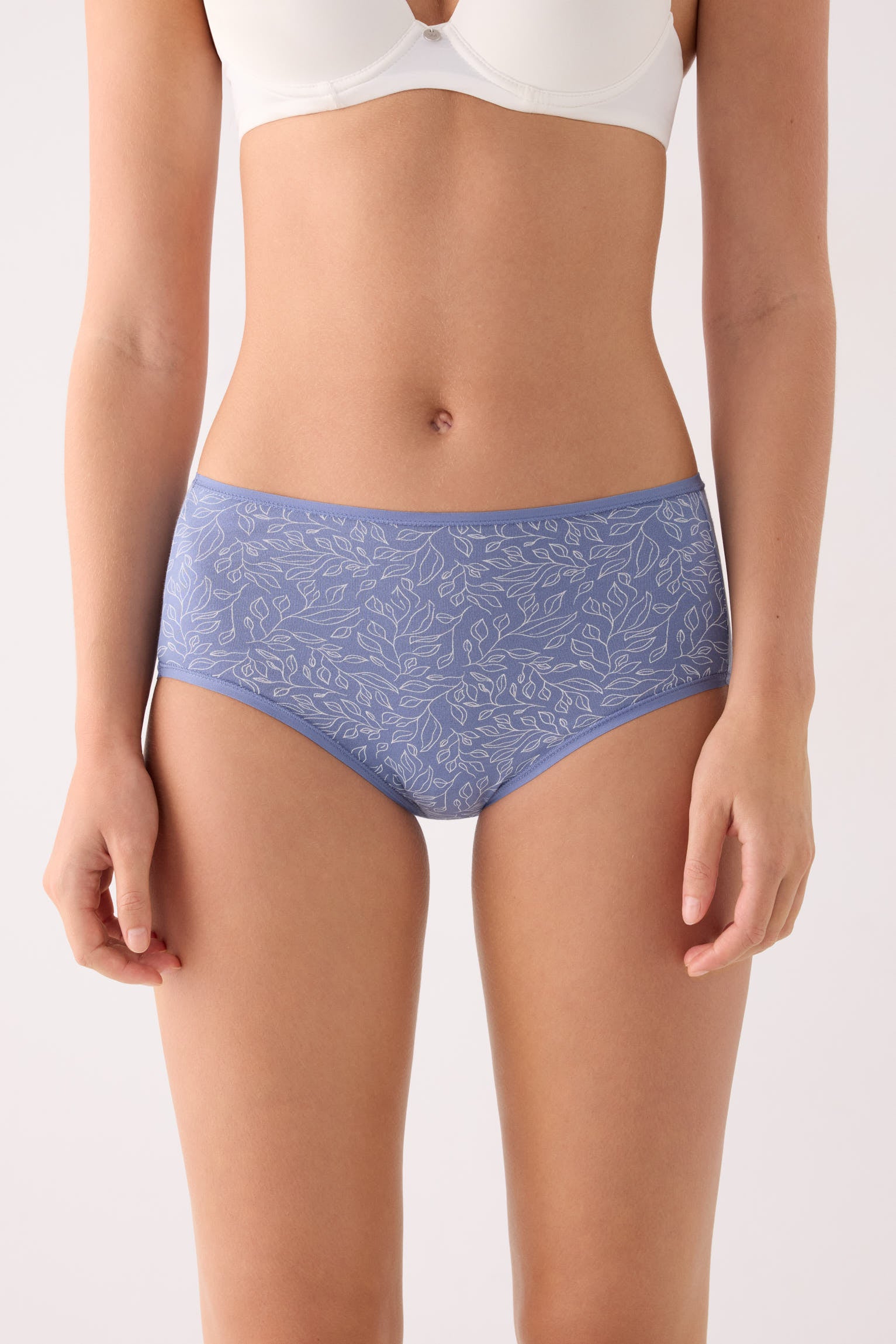 Confezione da 2 slip a vita alta stampati in cotone, multicolore