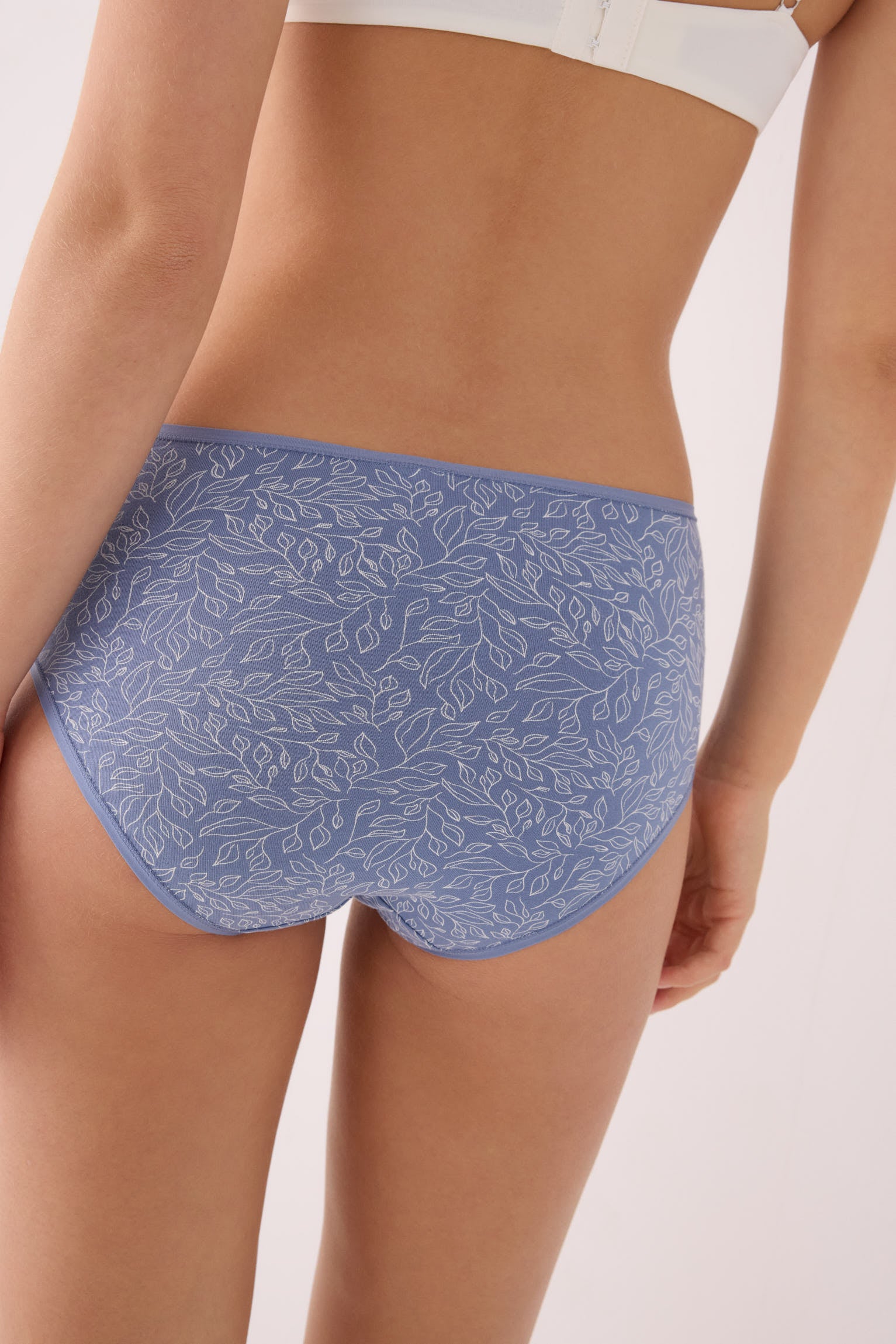 Confezione da 2 slip a vita alta stampati in cotone, multicolore