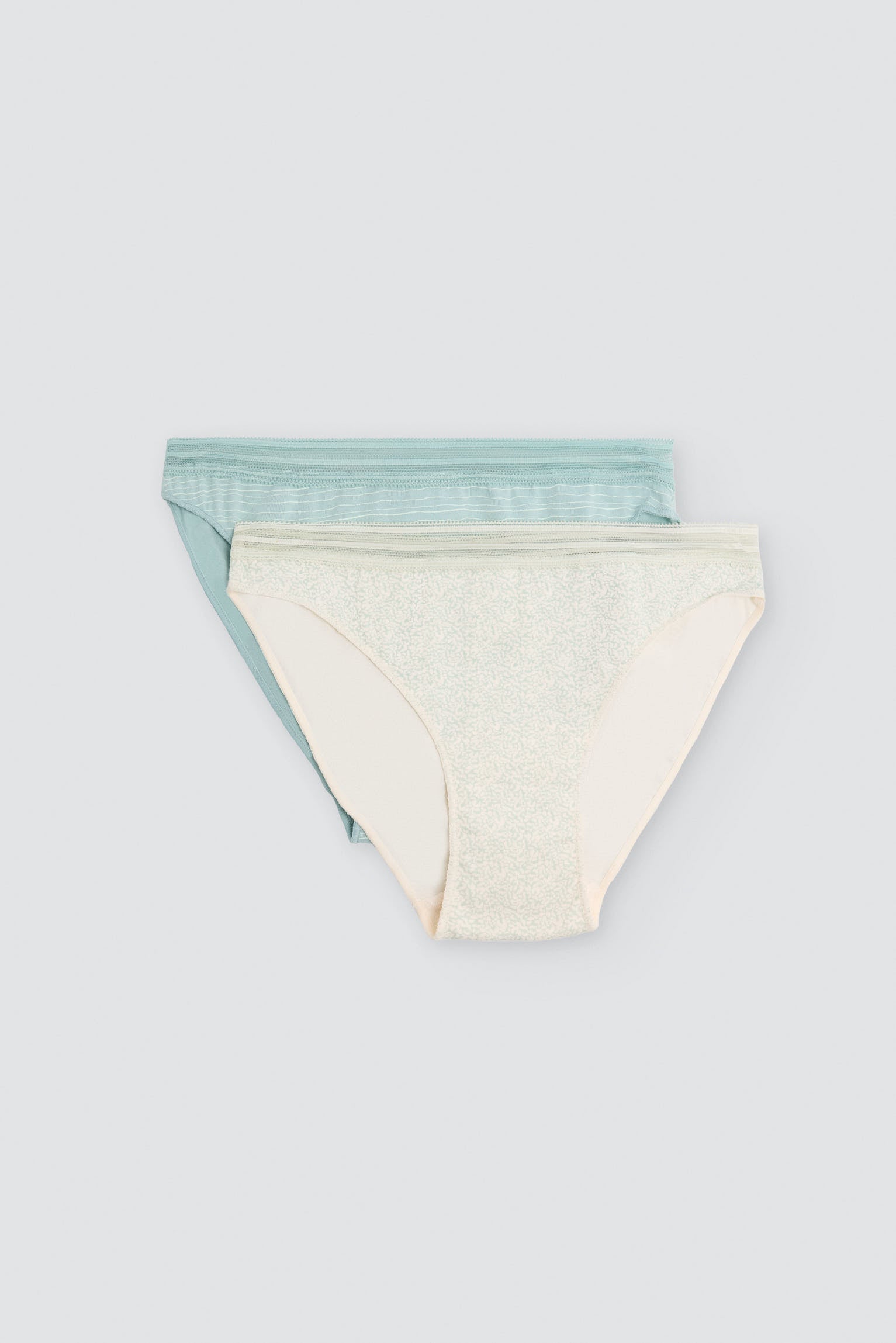 Confezione da 2 slip mini in cotone, verde