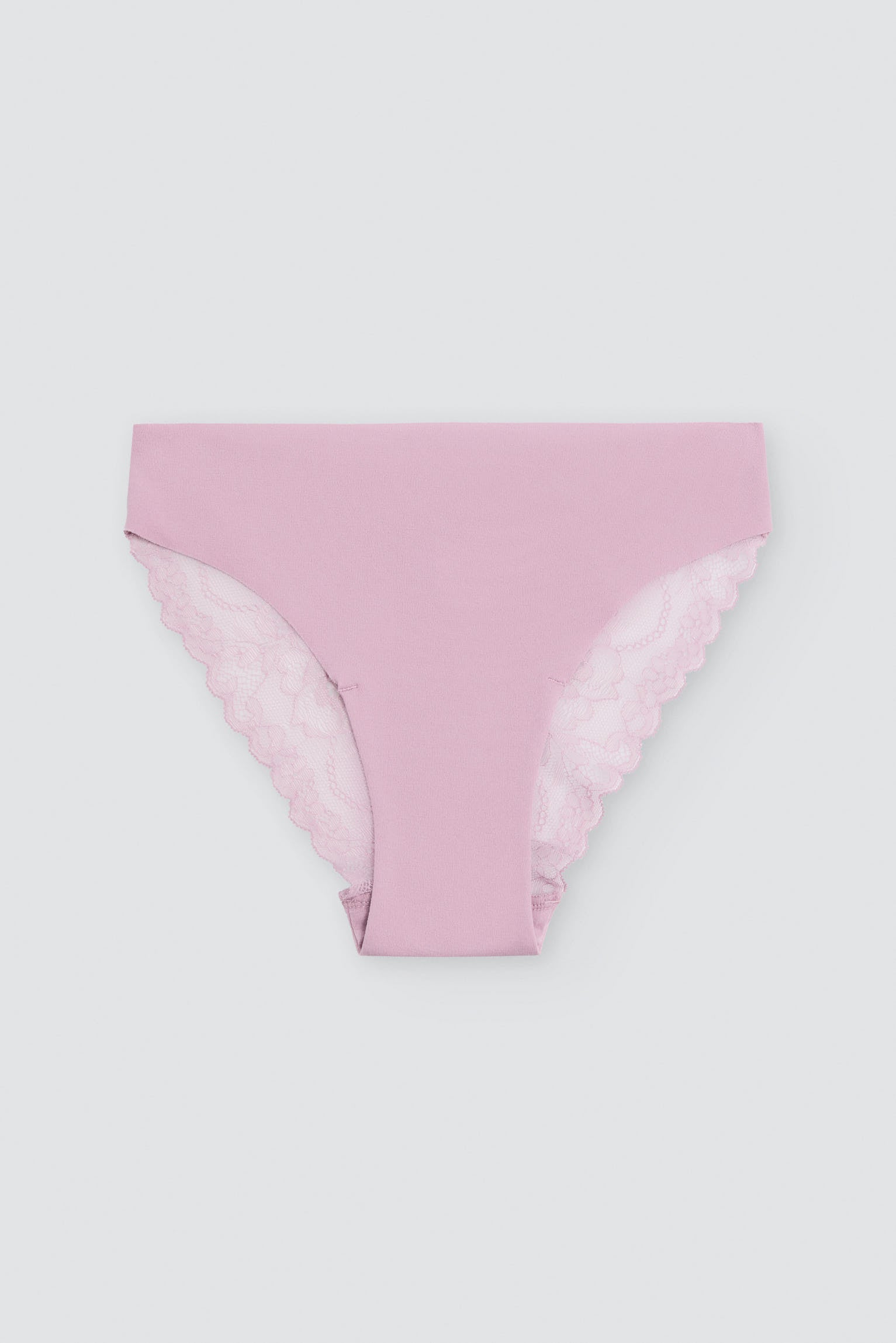 PREORDINE Slip brasiliana cotone taglio laser con pizzo rosa