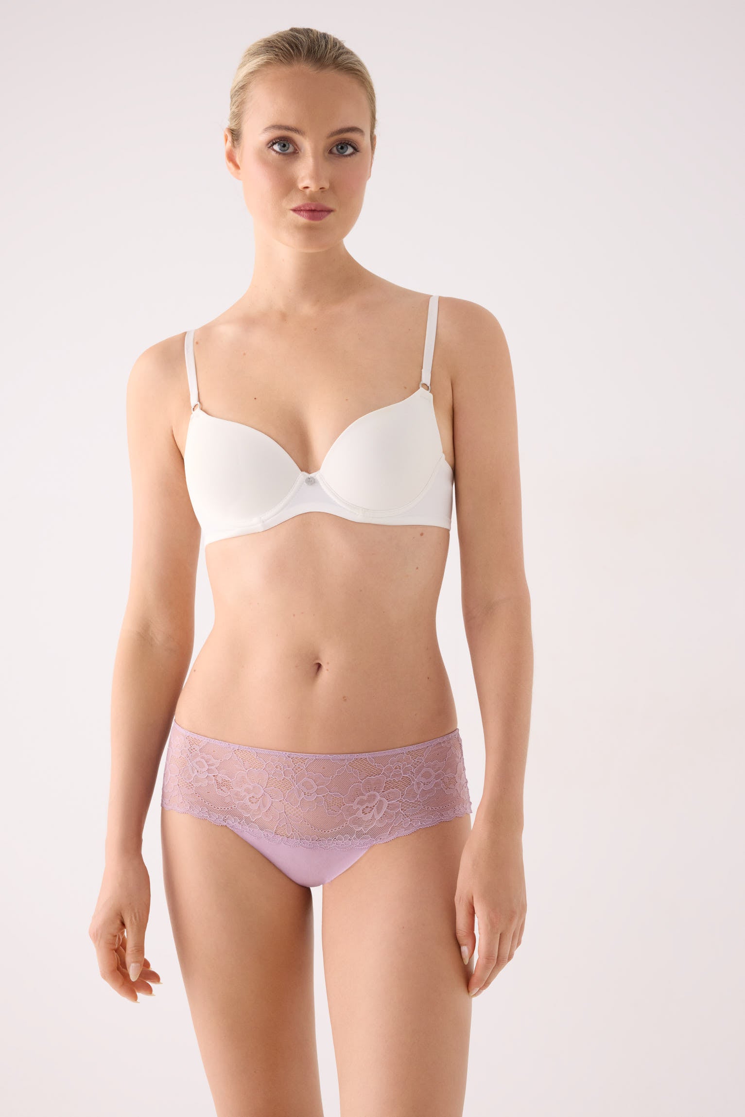 PREORDINE Slip hipster brasiliana cotone taglio laser con pizzo rosa