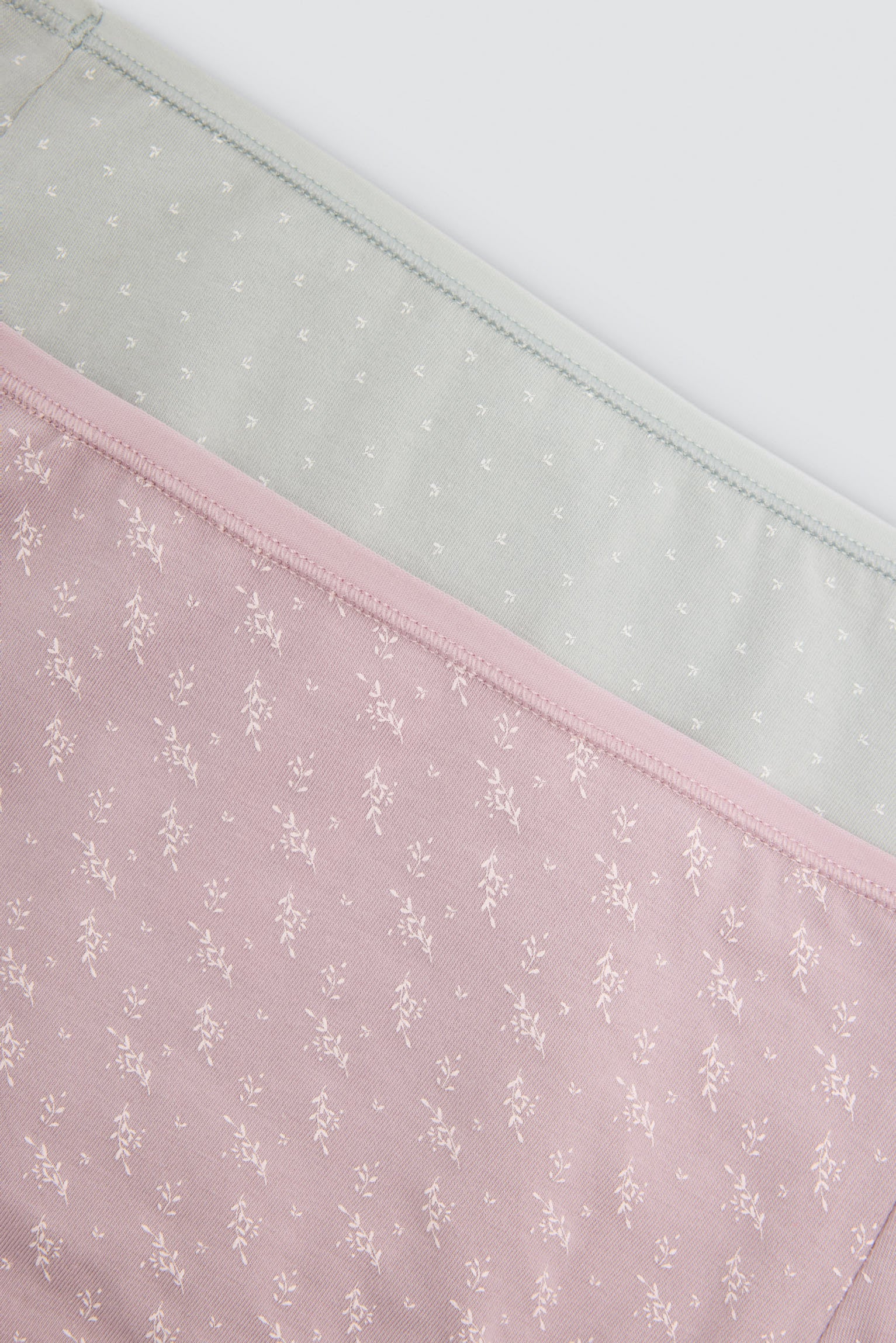 Confezione da 2 slip a vita alta stampati in cotone, multicolore