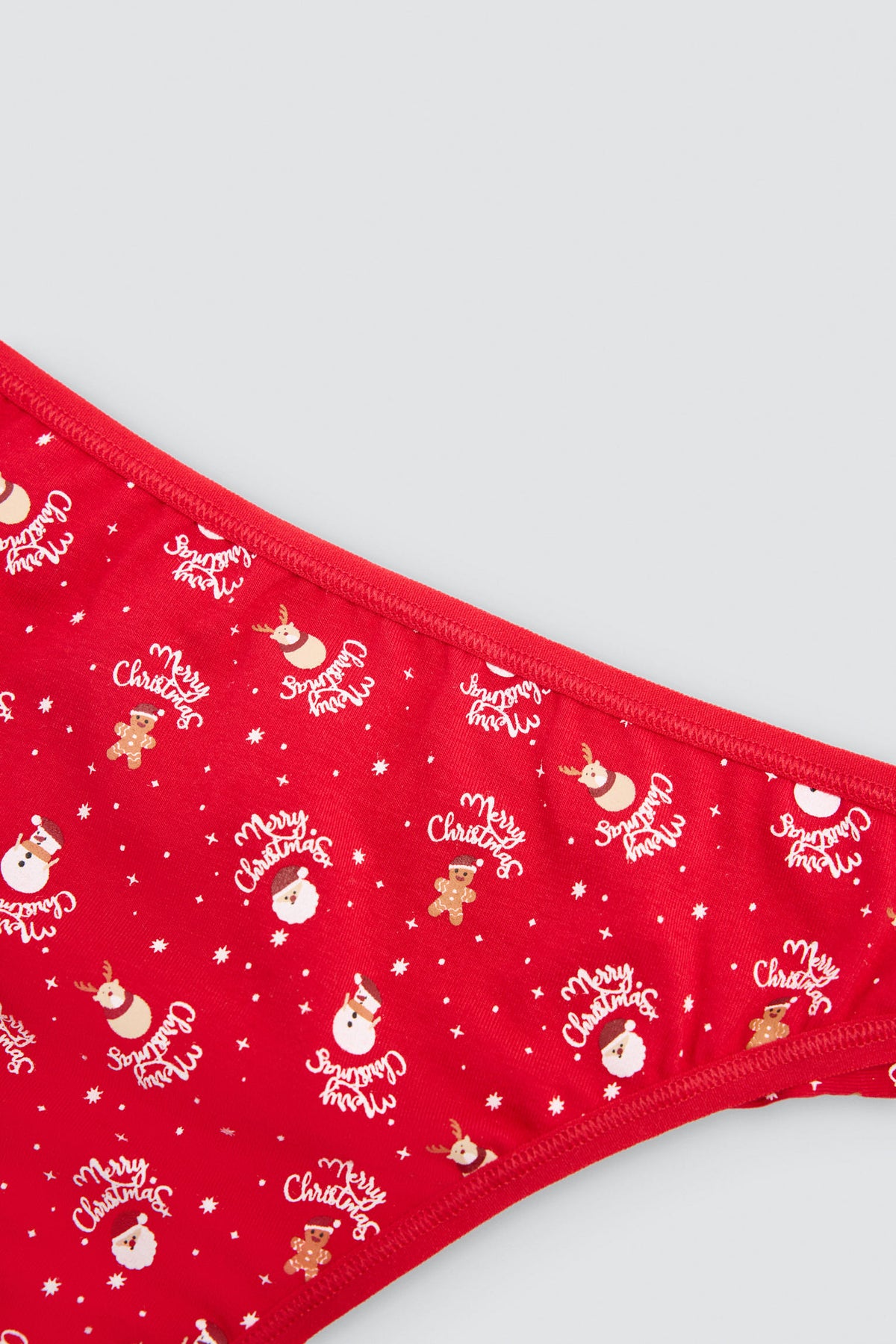Tanga mujer algodón navidad estampado Papá Noel