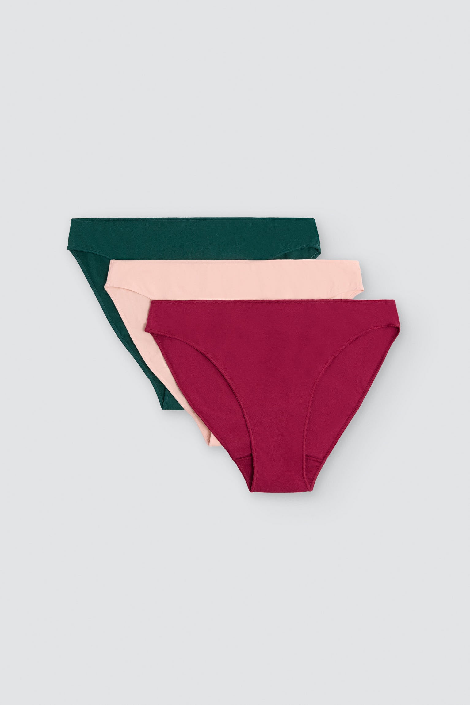 Pack de 3 slip mini de algodón colores fríos