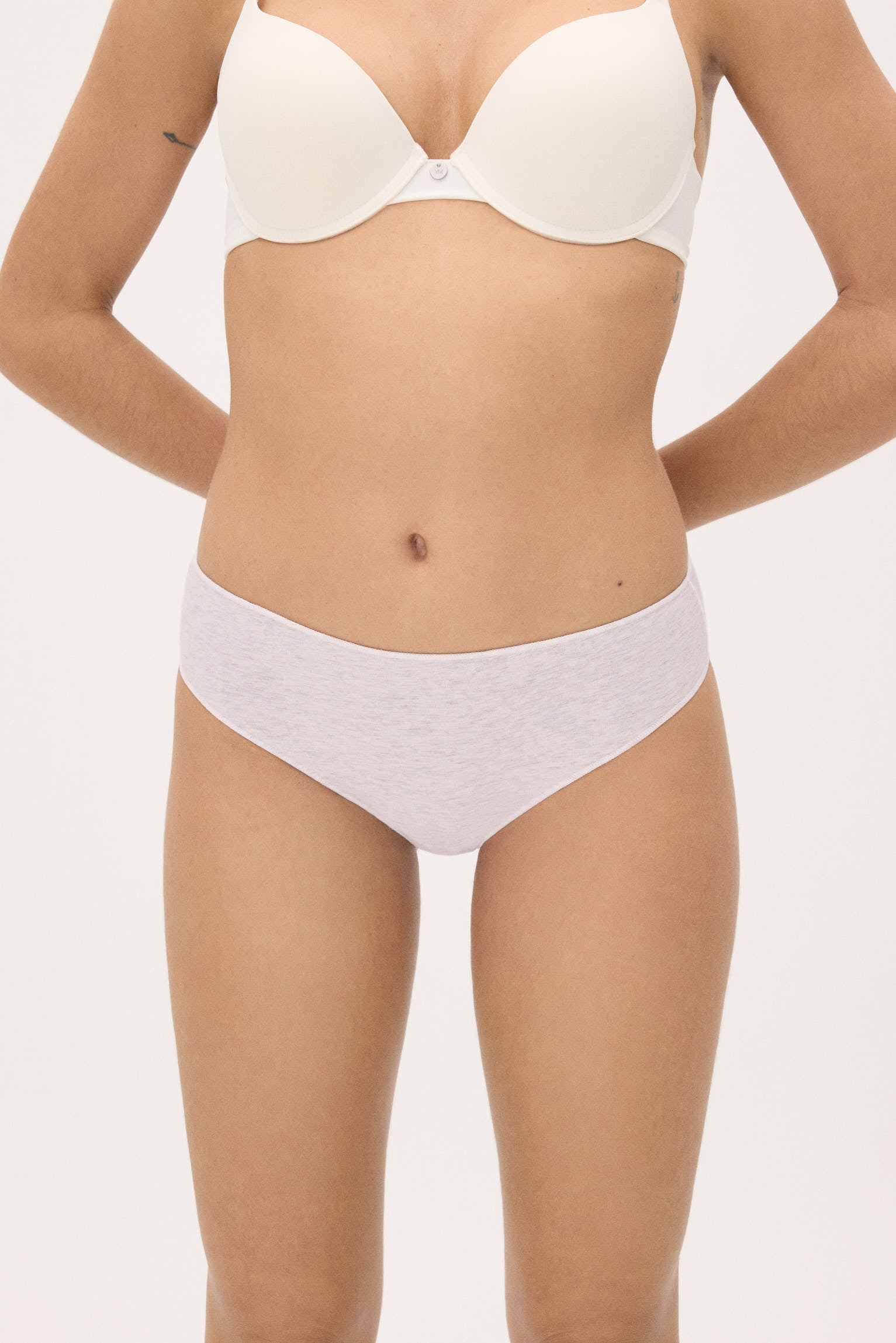 Pack de 3 slip midi de algodón colores pastel