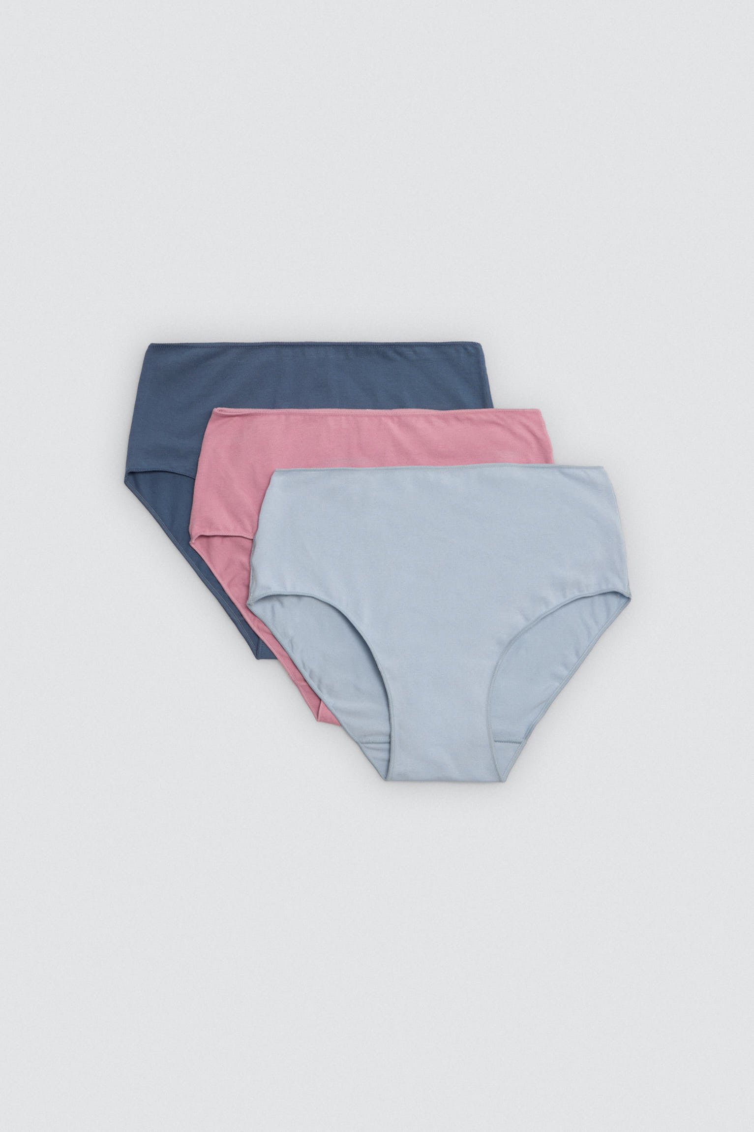 Confezione da 3 slip basic in cotone a vita alta