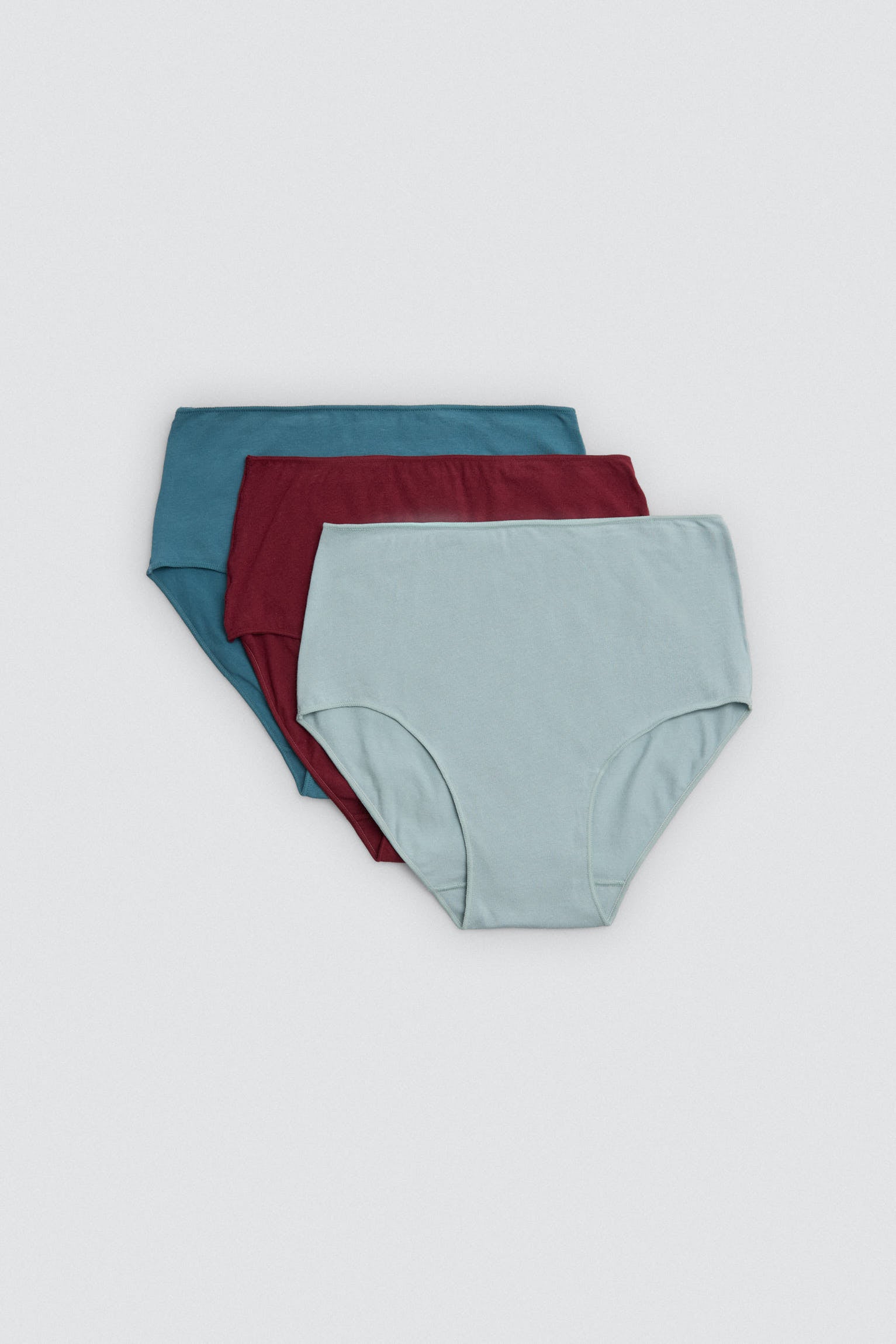 Confezione da 3 slip basic in cotone a vita alta
