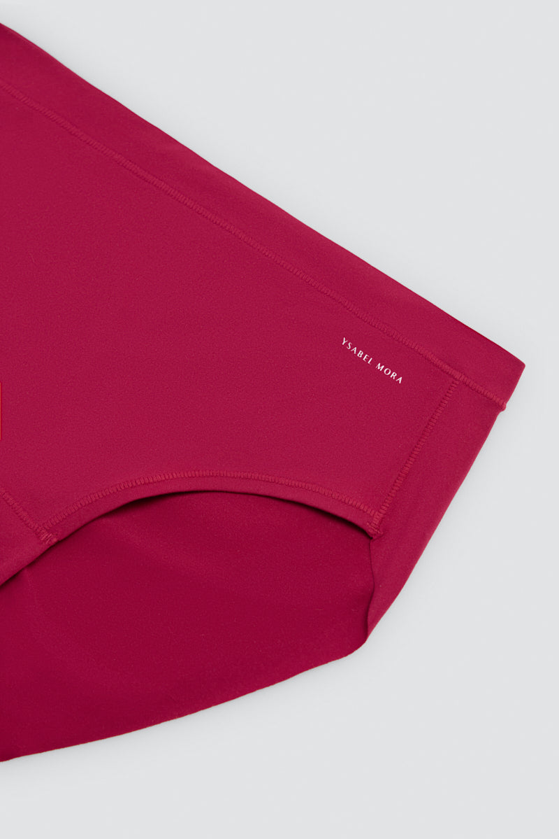 Slip midi Adapt con finiture invisibili bordeaux