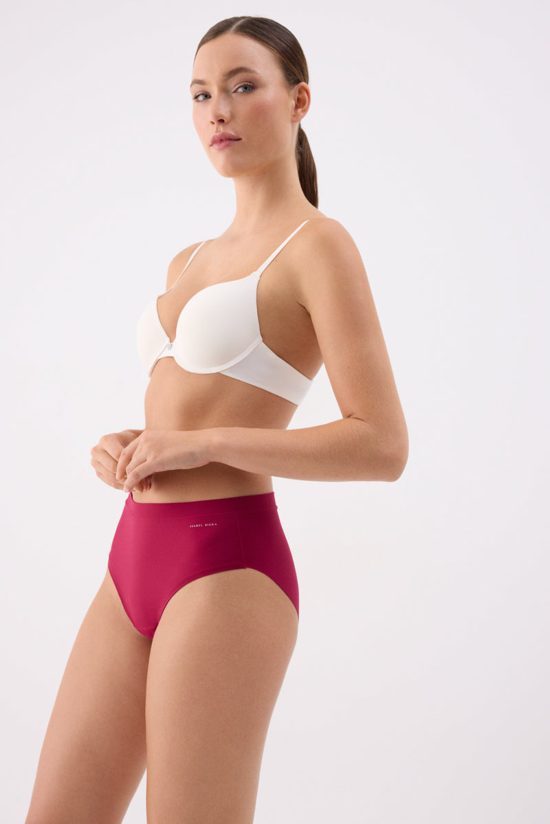 Slip midi Adapt con finiture invisibili bordeaux