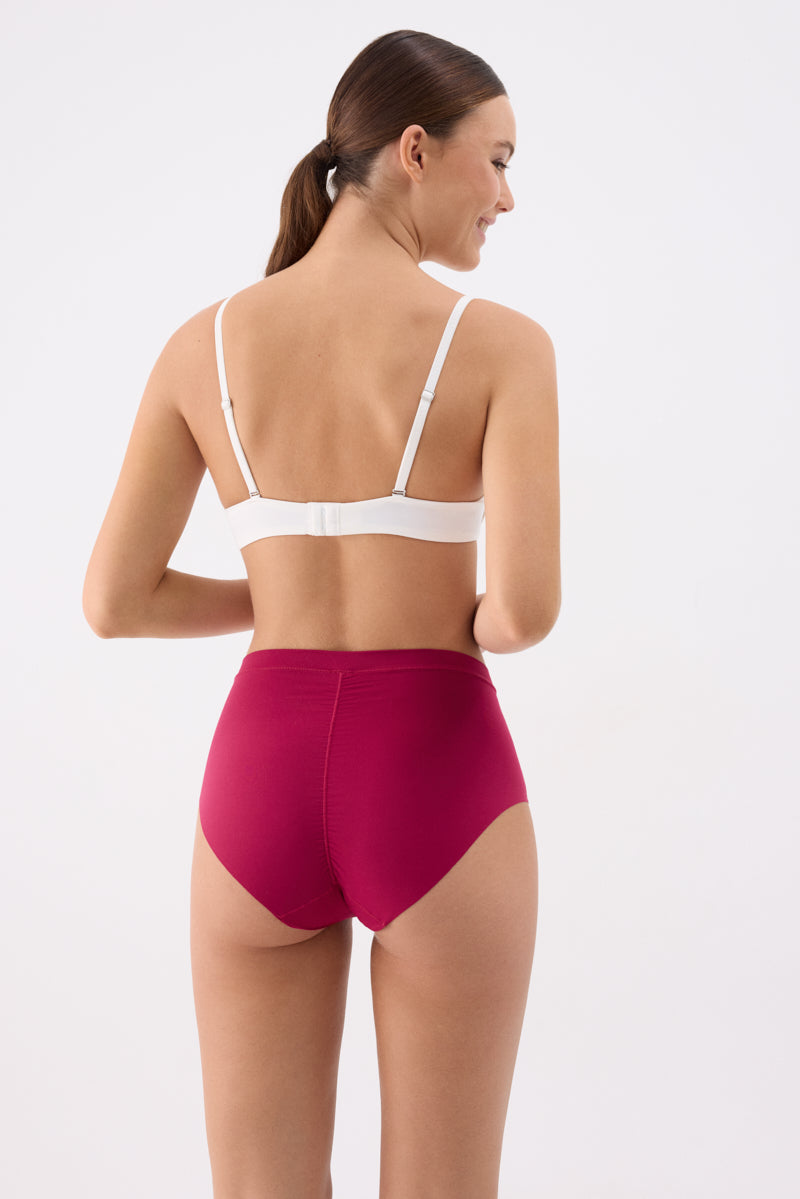 Slip a vita alta Adapt con finiture invisibili bordeaux
