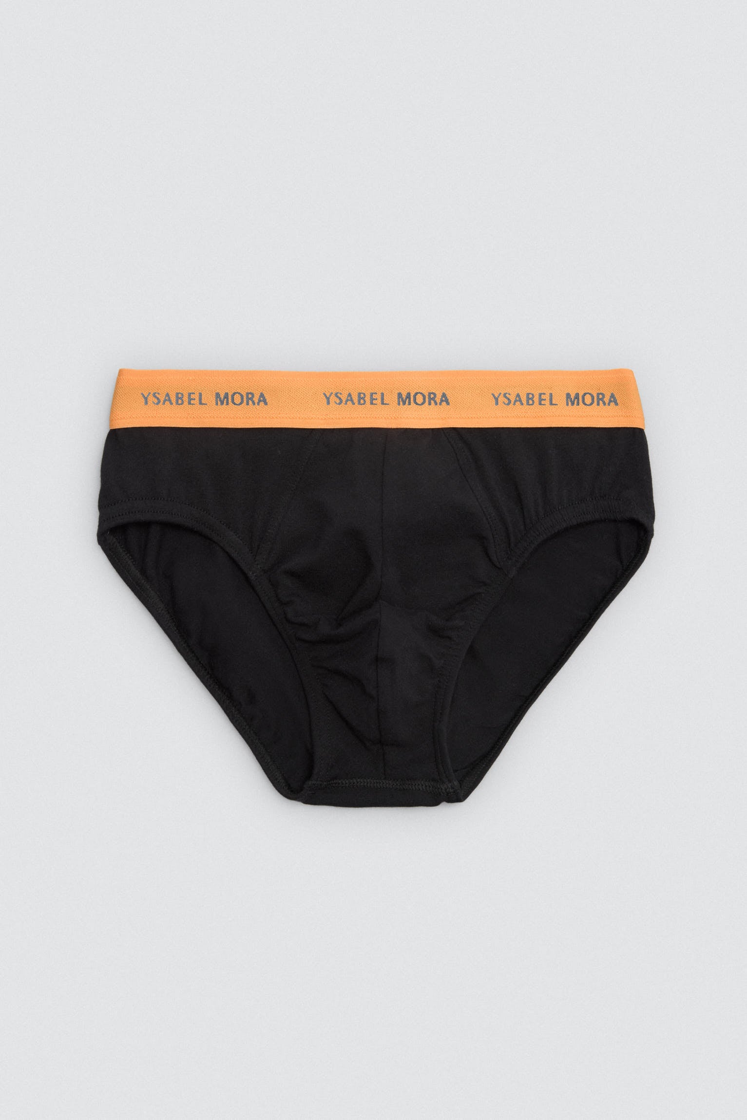 Confezione da 6 slip neri basic con fascia colorata