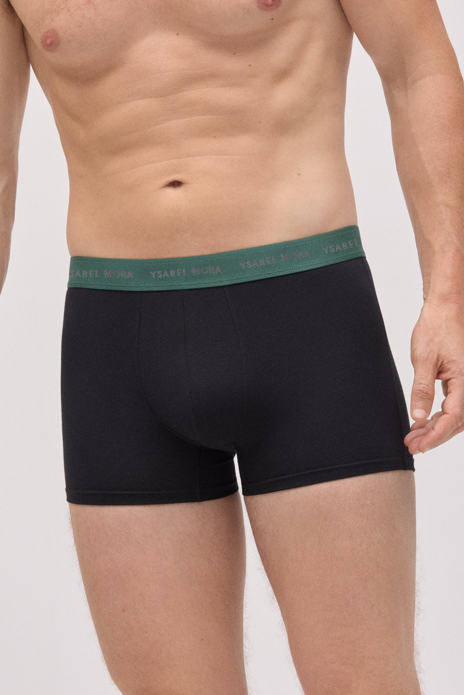 Confezione da 6 boxer neri con fascia colorata