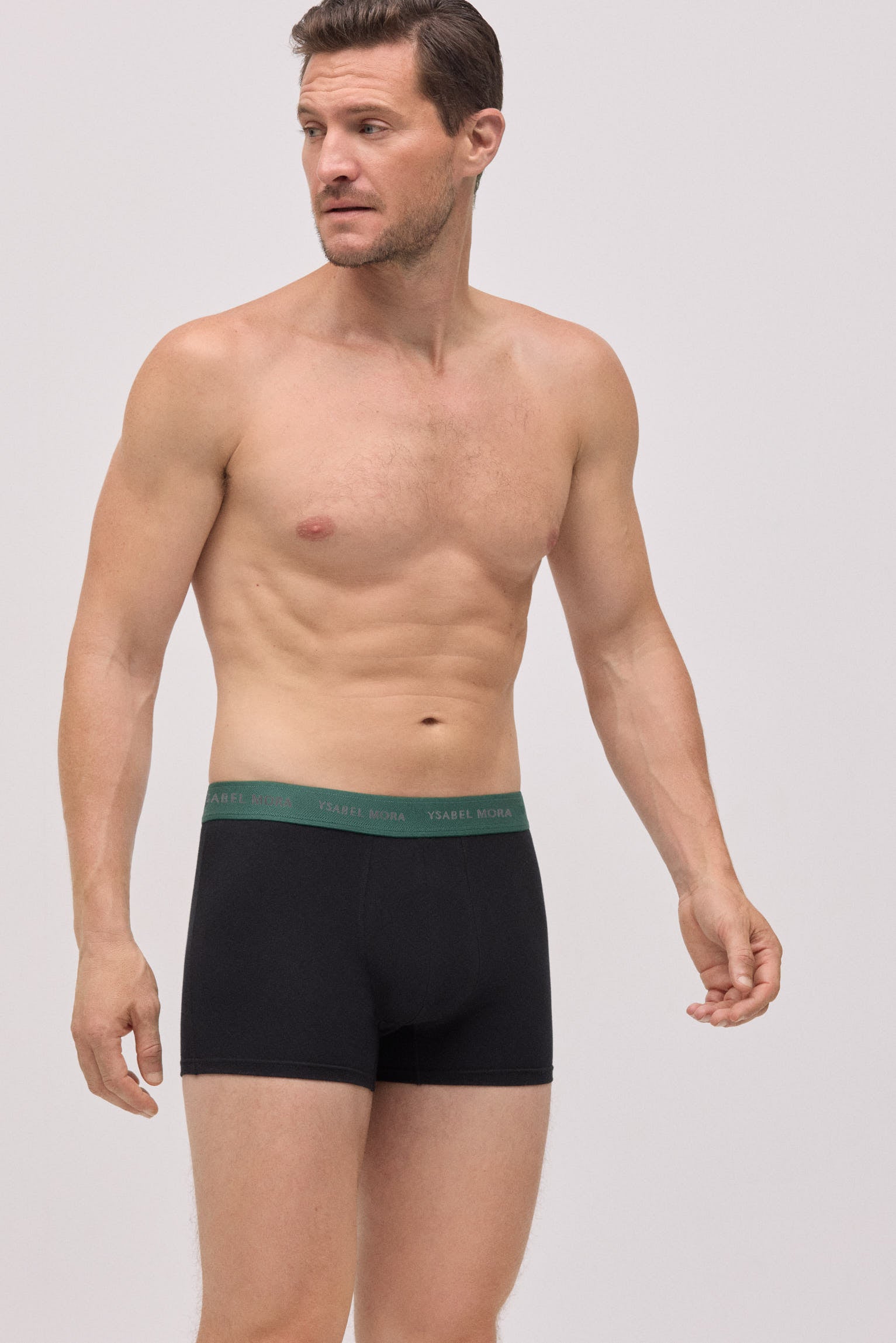 Confezione da 6 boxer neri con fascia colorata