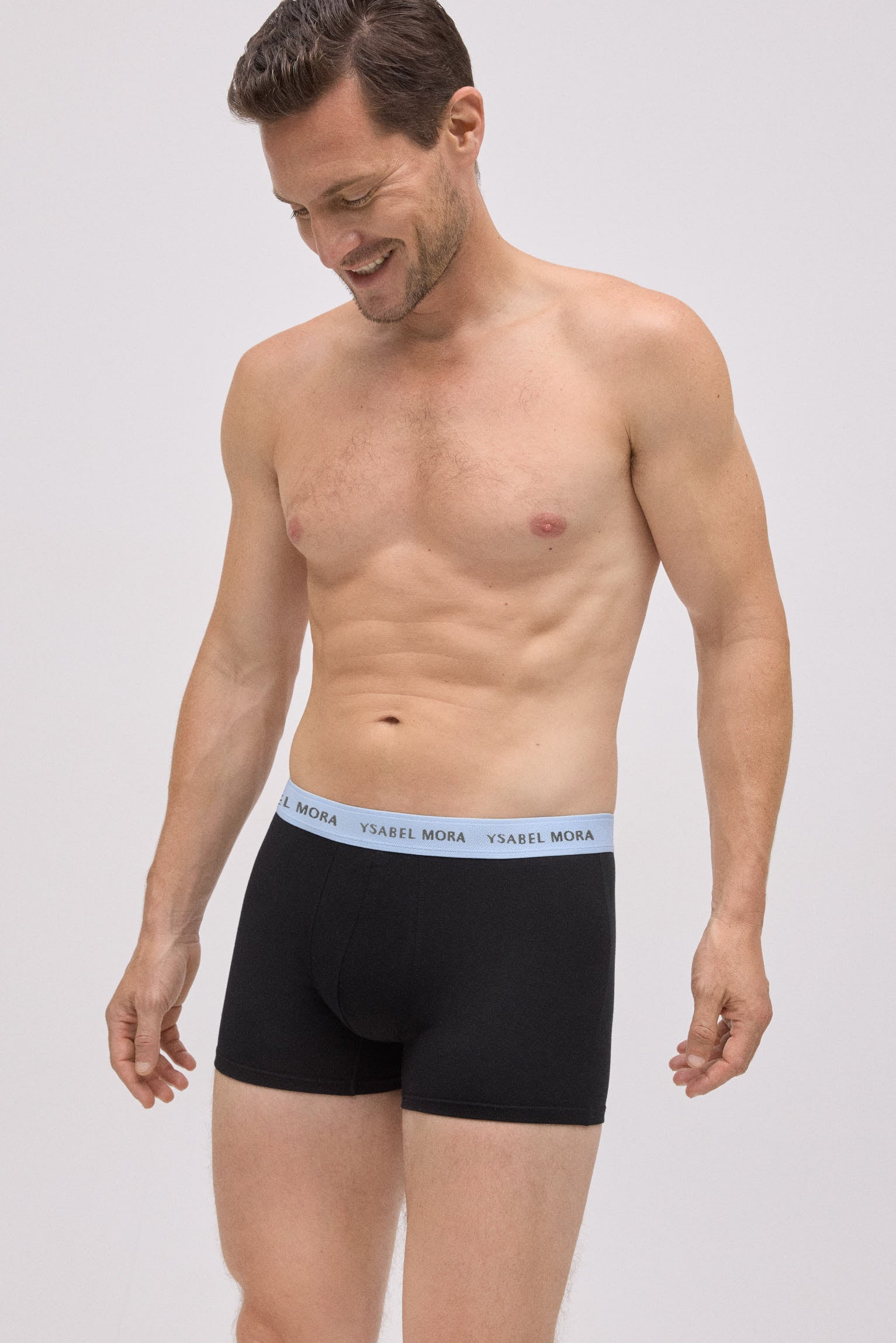 Confezione da 6 boxer neri con fascia colorata