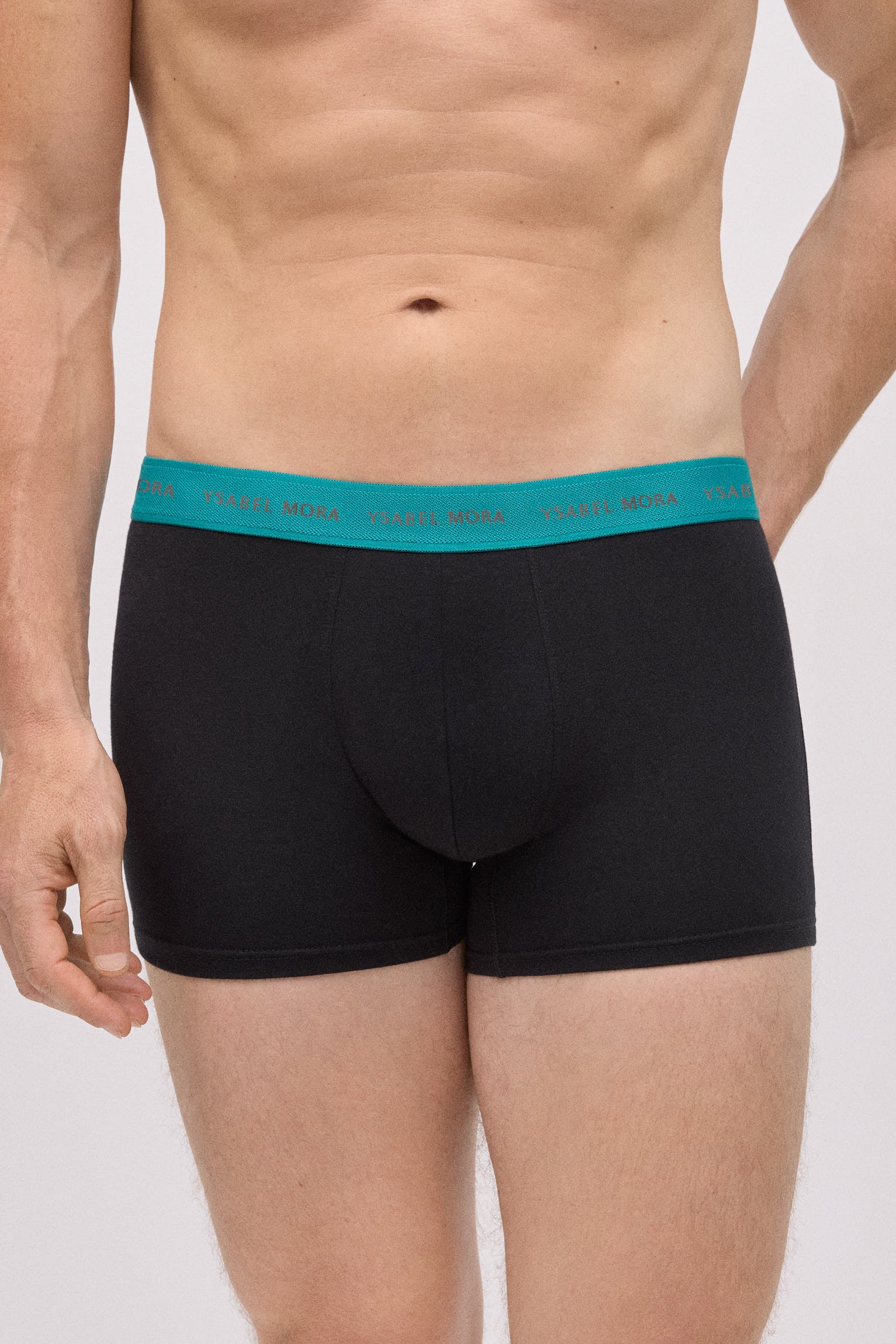 Confezione da 6 boxer neri con fascia colorata