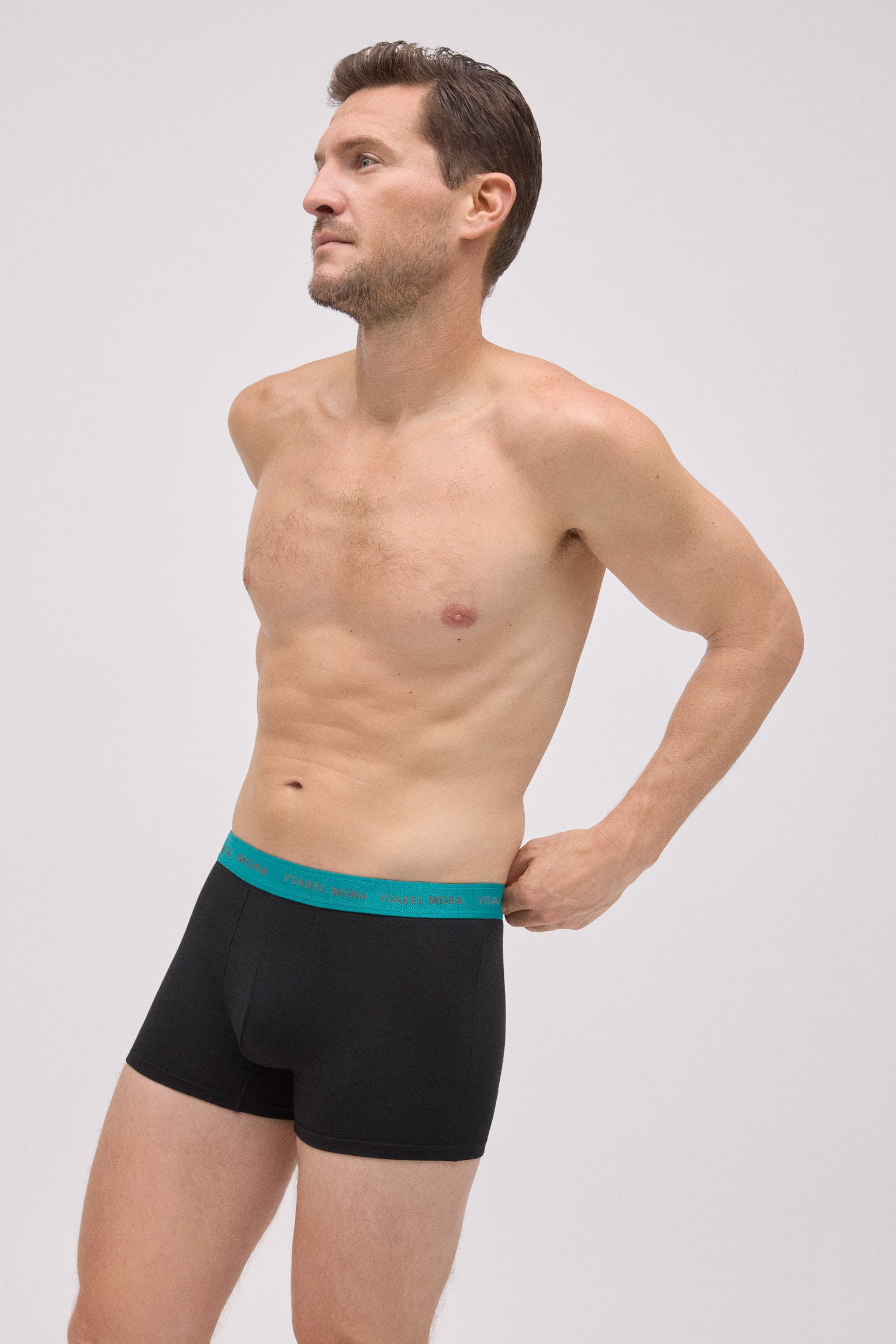 Confezione da 6 boxer neri con fascia colorata