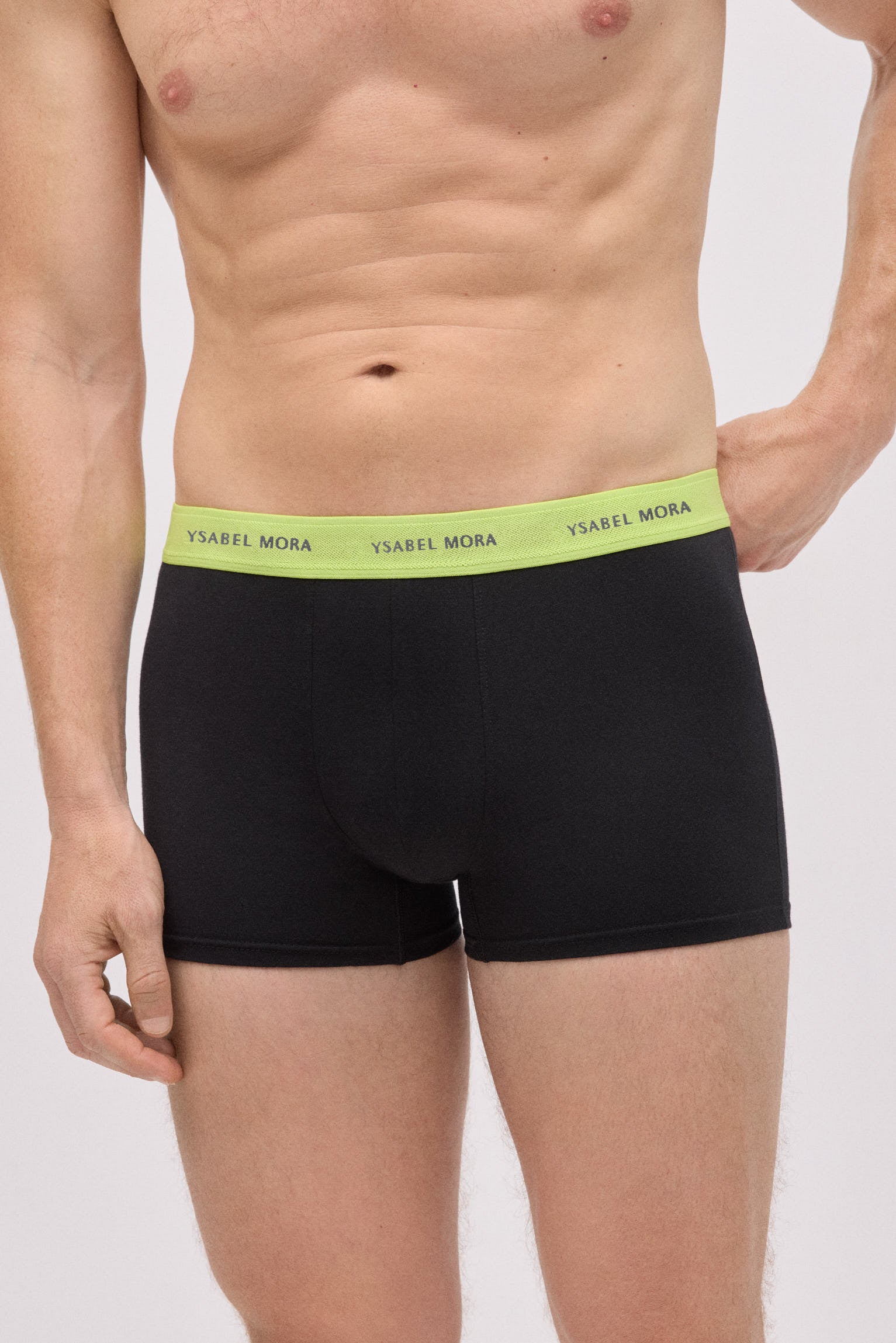 Confezione da 6 boxer neri con fascia colorata