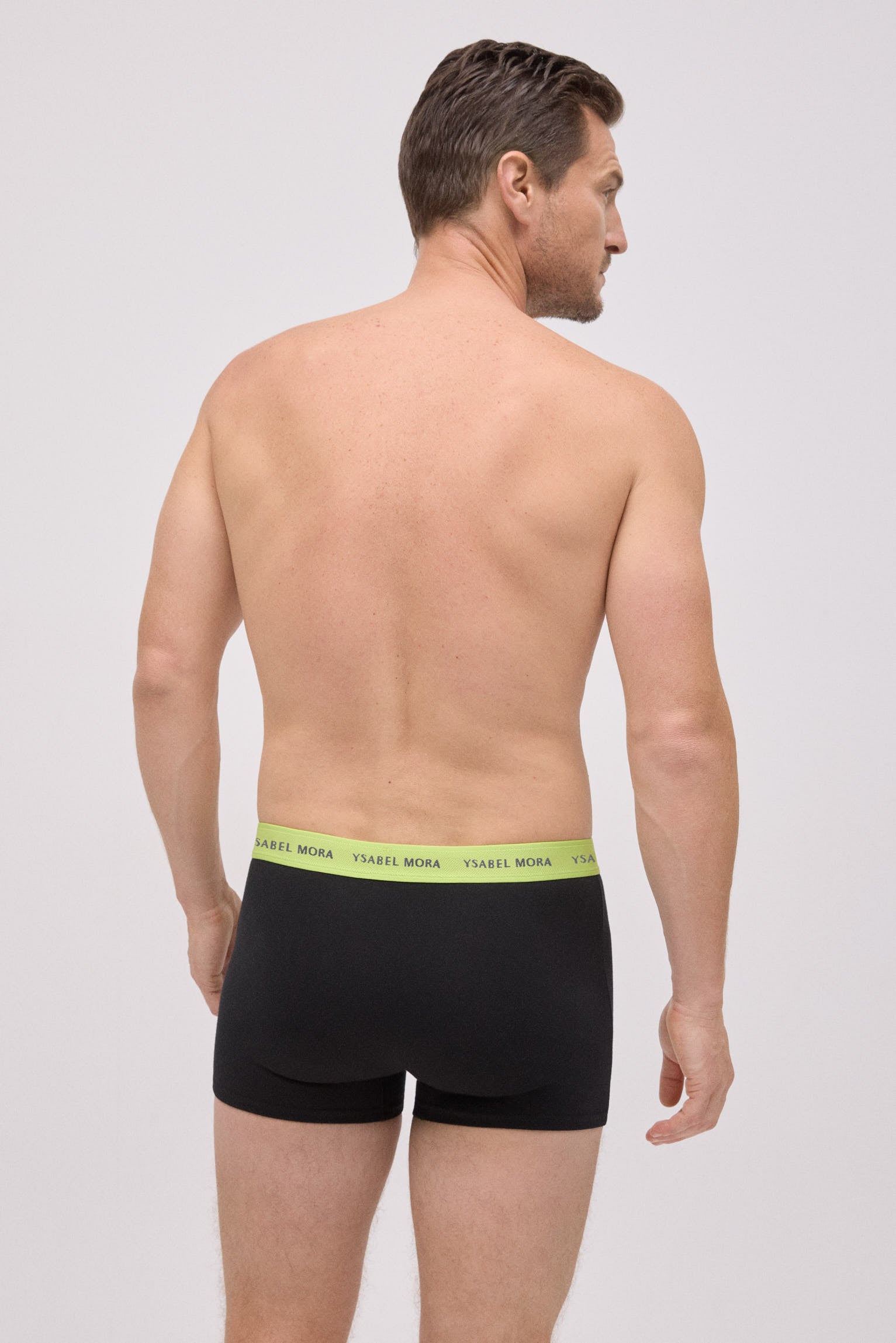 Confezione da 6 boxer neri con fascia colorata