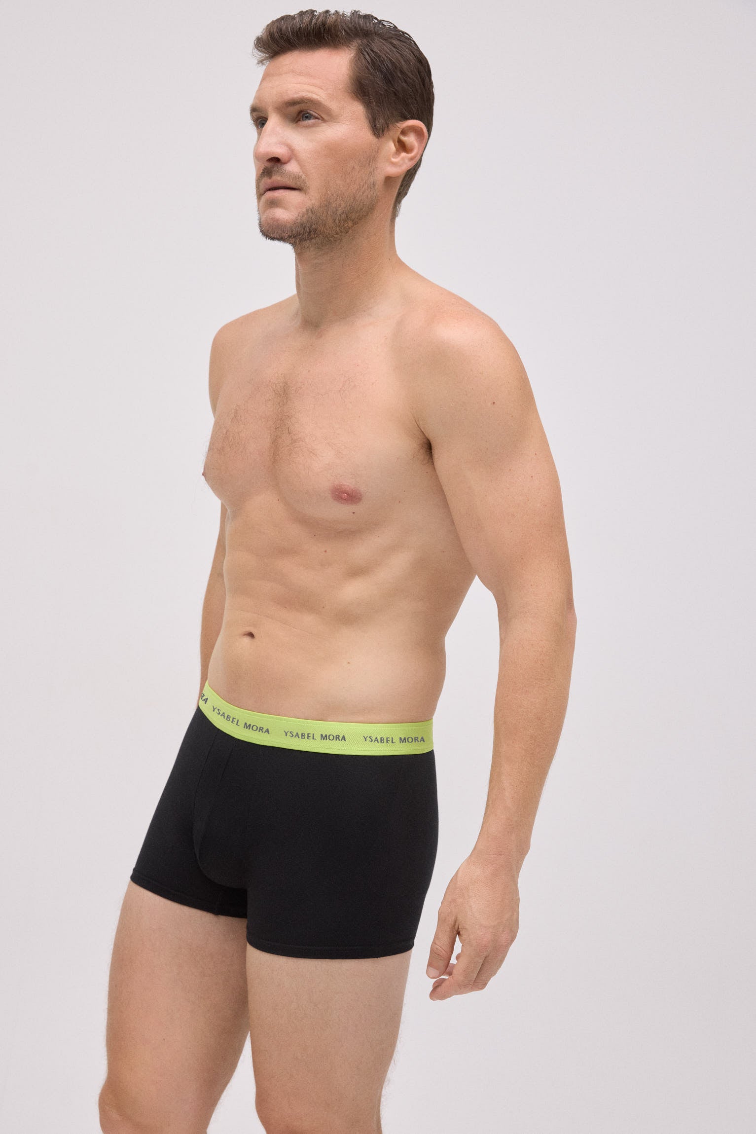 Confezione da 6 boxer neri con fascia colorata