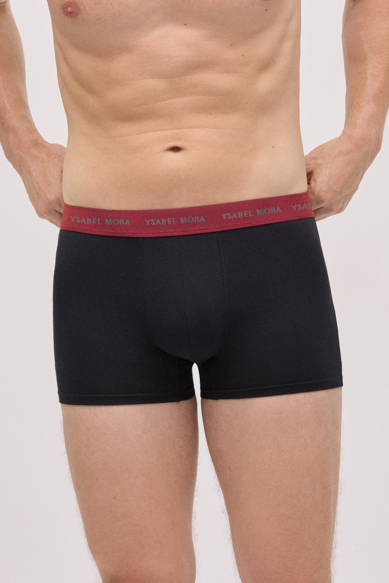 Confezione da 6 boxer neri con fascia colorata