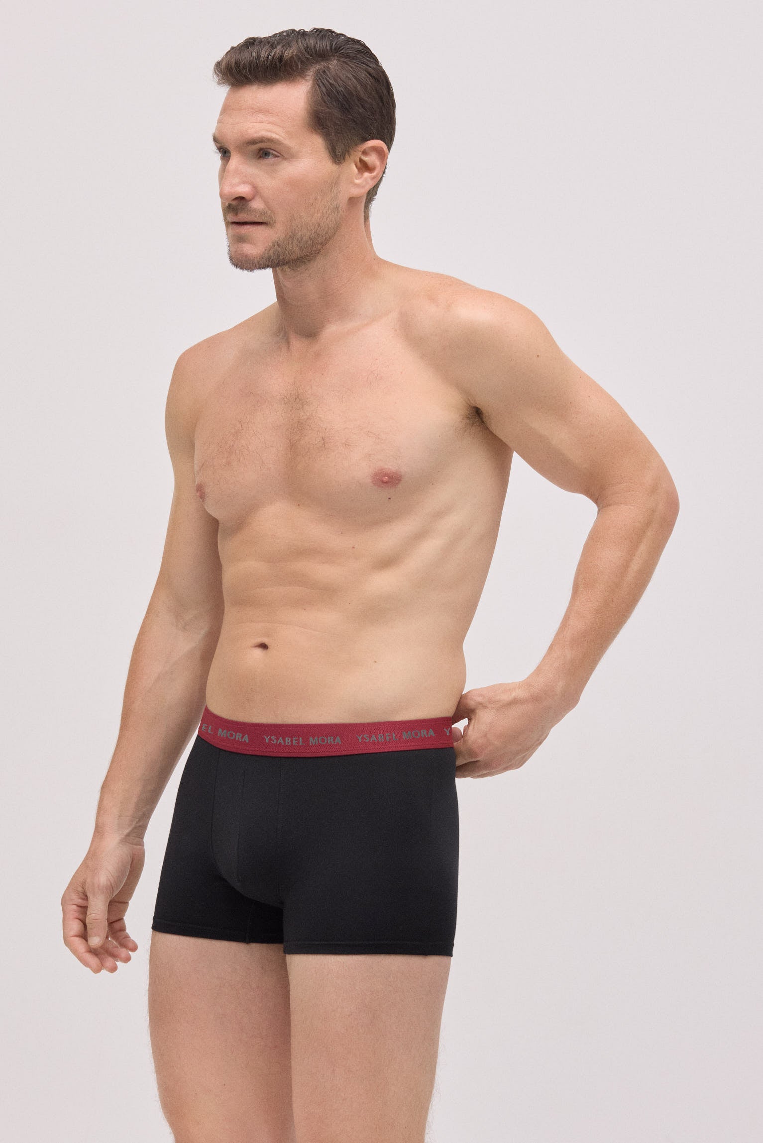 Confezione da 6 boxer neri con fascia colorata