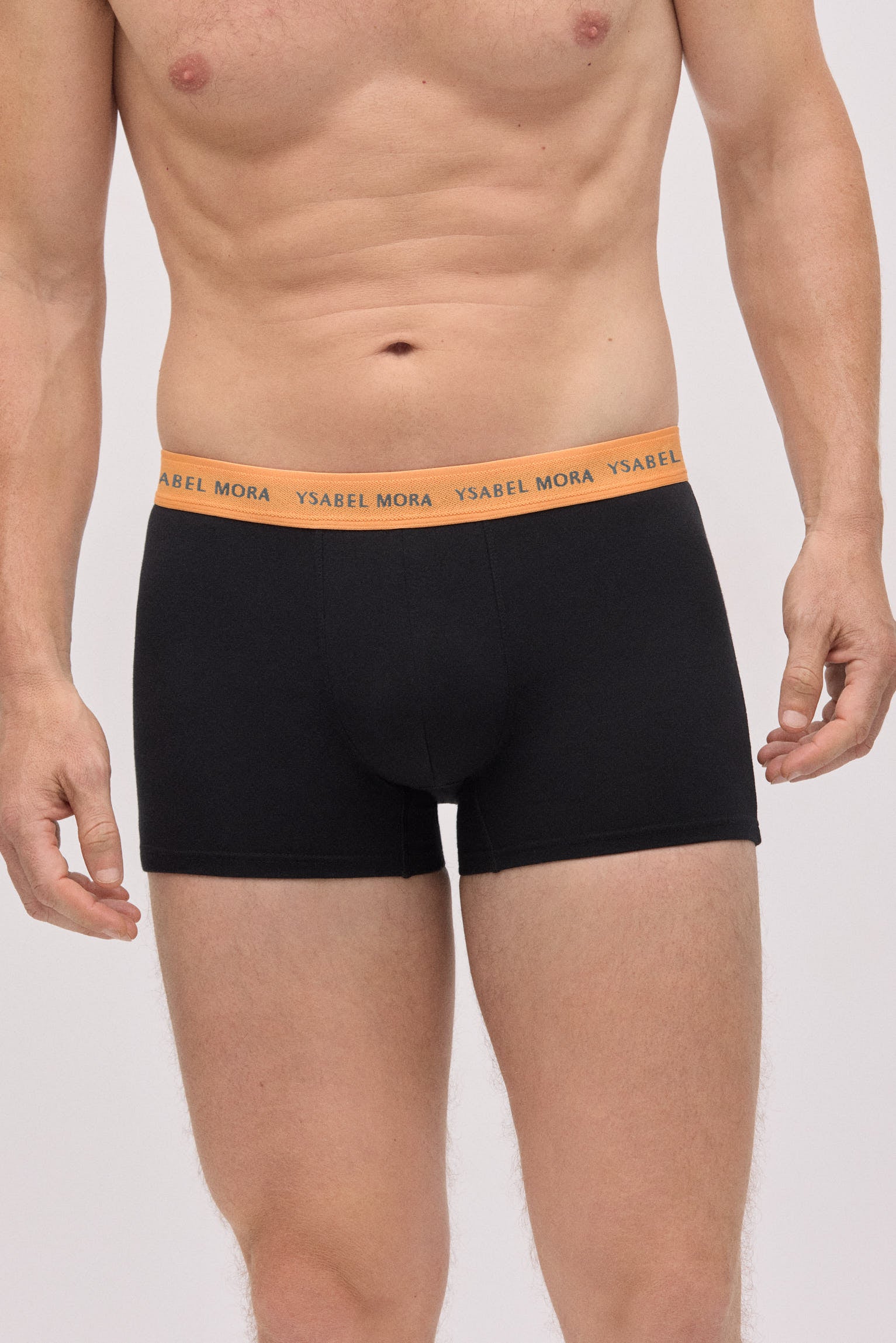 Confezione da 6 boxer neri con fascia colorata