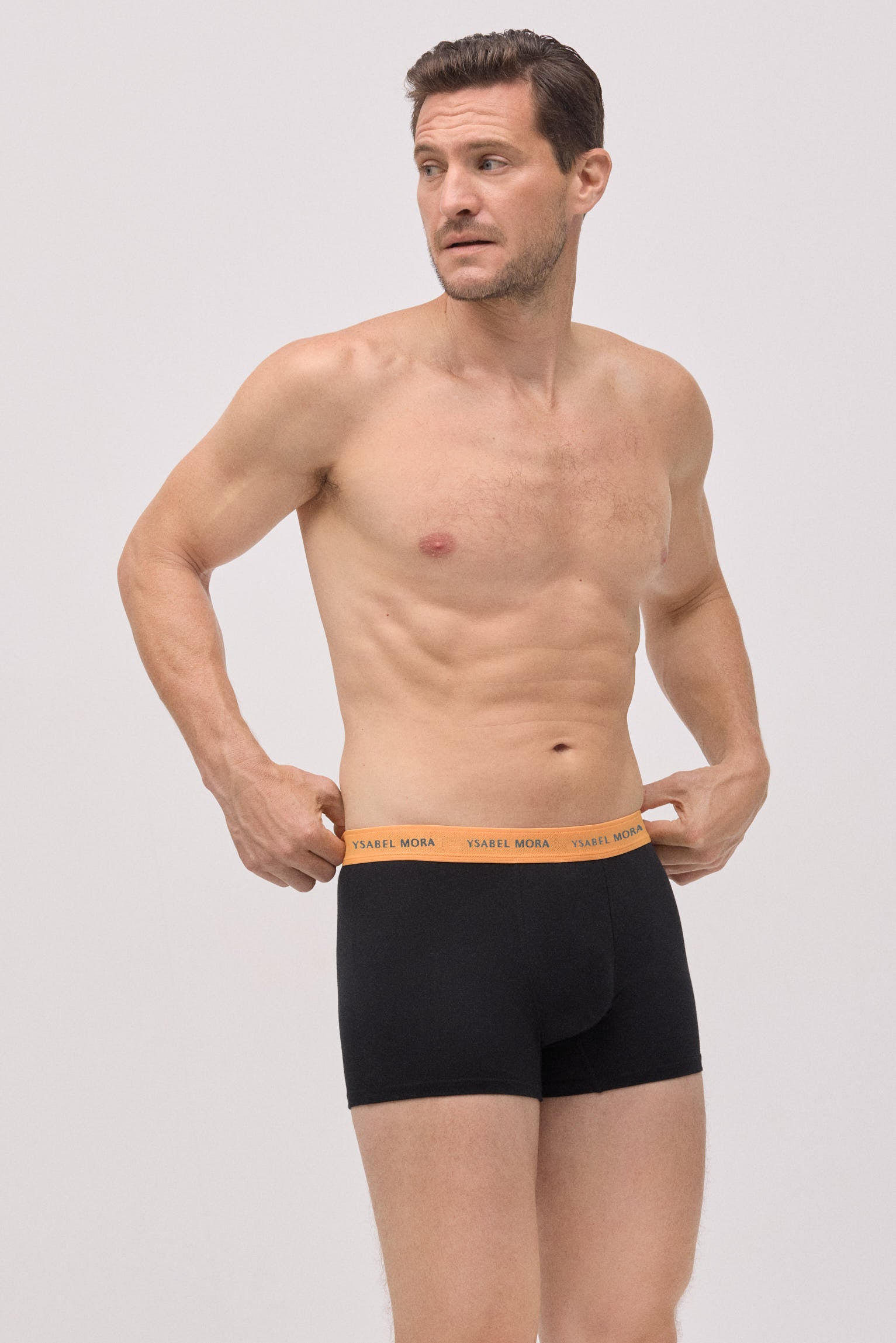 Confezione da 6 boxer neri con fascia colorata