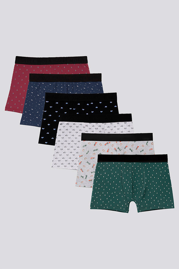 Confezione da 6 boxer stampati