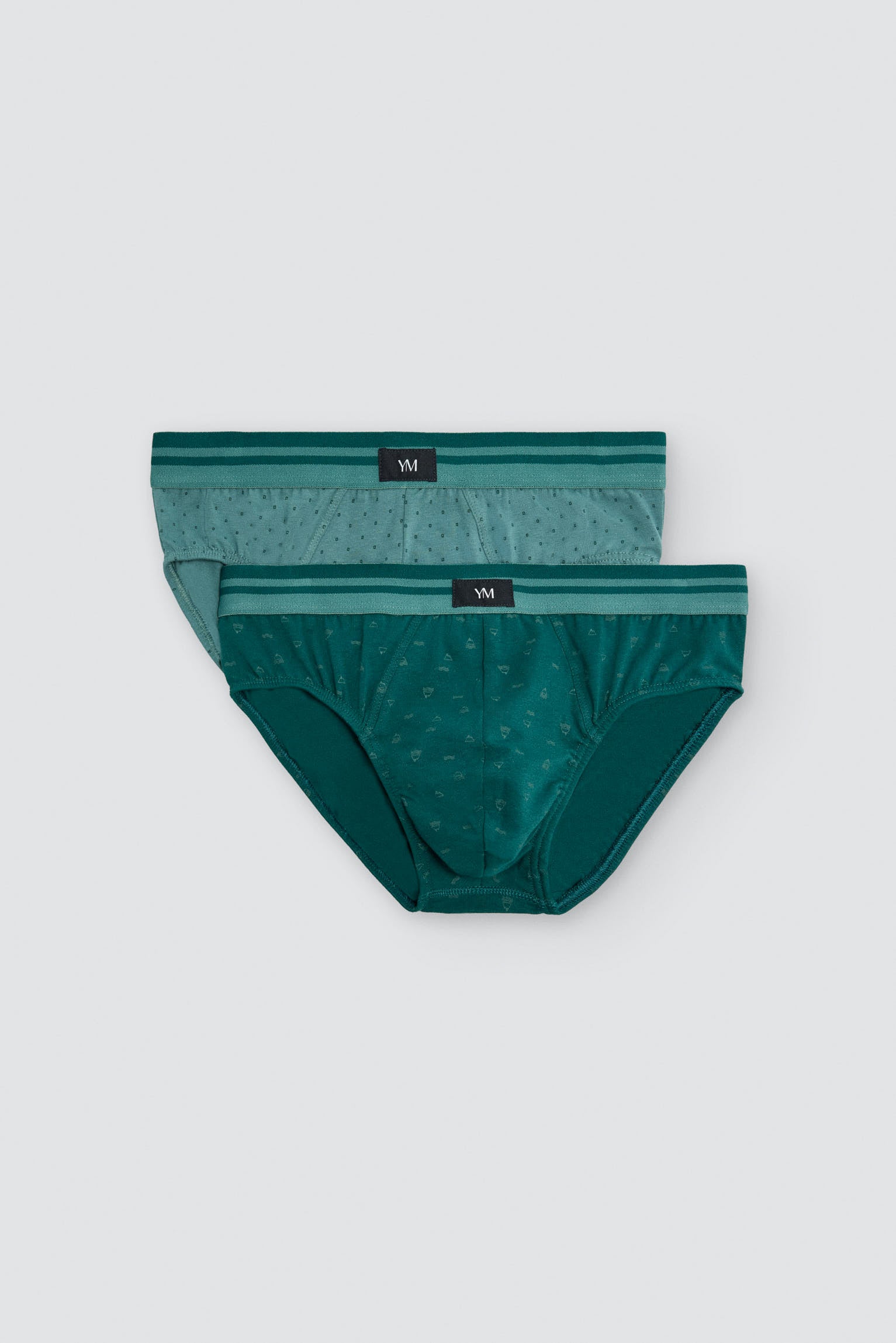 Pack 2 slips algodón estampado montañas y motivos geométricos - Ysabel Mora