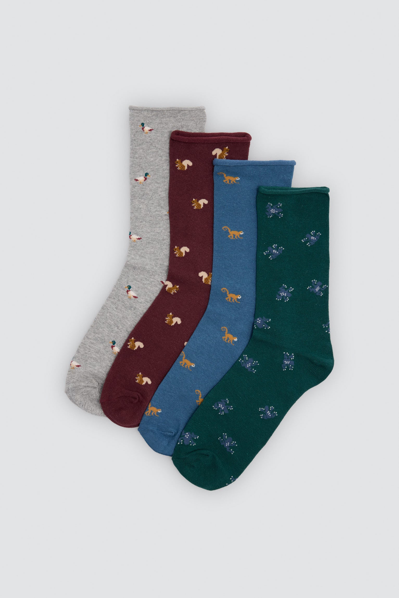 Pack 4 calzini sin puño estampado animales