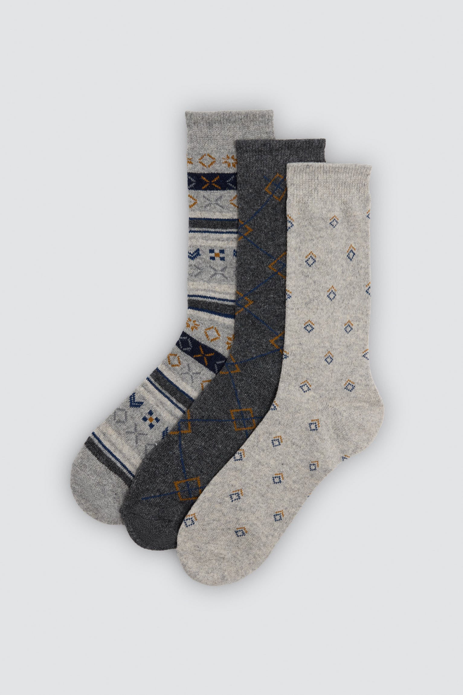 Pack 4 calzini uomo lana estampados variados