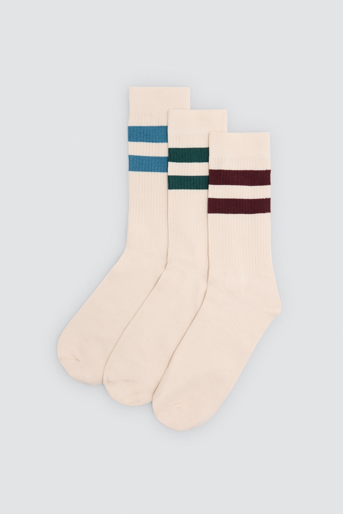Pack 3 calzini estilo sportivo rayas contrastadas