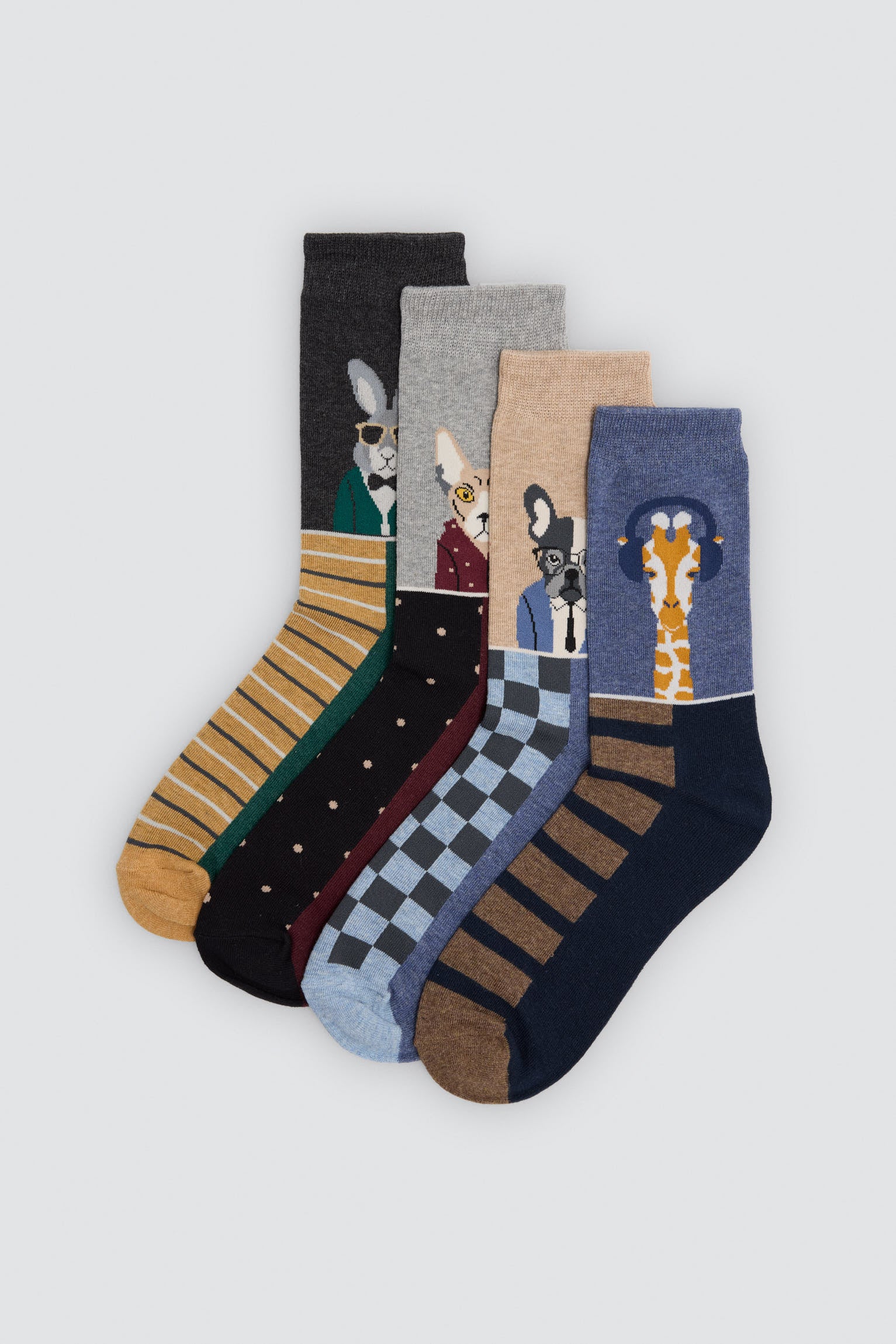 Pack 4 calzini estampados divertidos animales Sockarrats