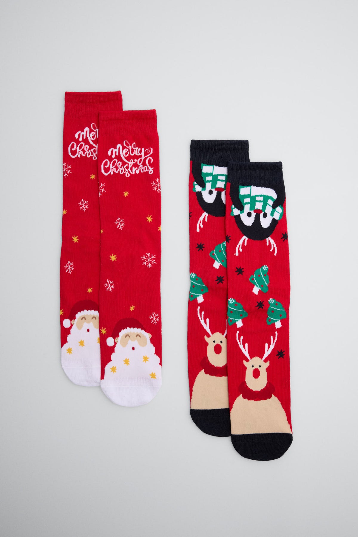 Pack 2 calzini uomo estampado navidad