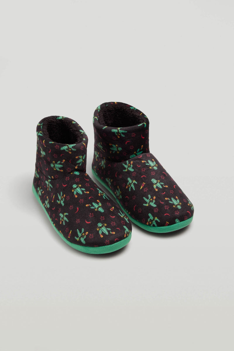 Confezione pantofole + mutande + coperta + calzini Cactus