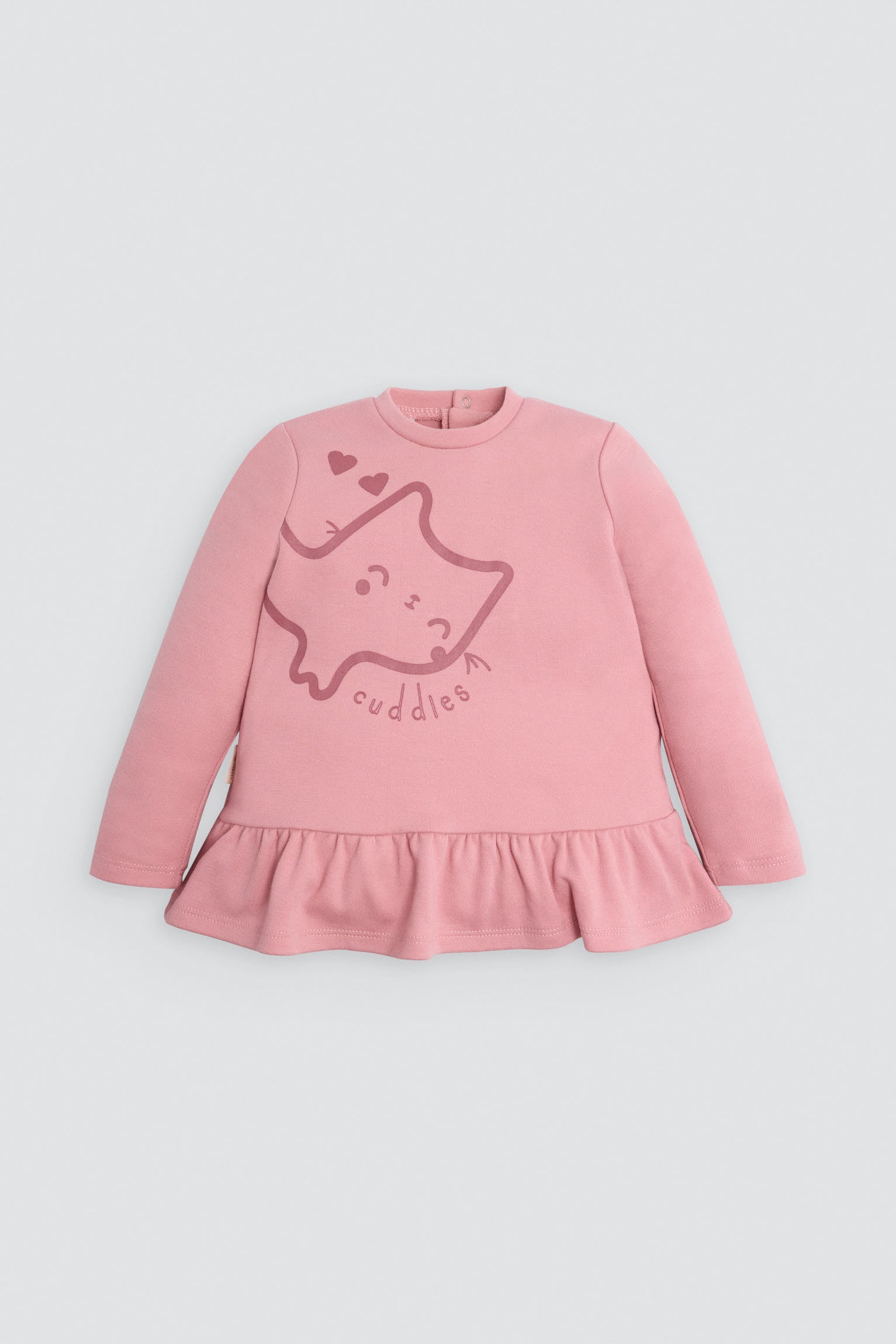 Conjunto bebé sudadera con volante y pantalón dibujo gatito - Ysabel Mora