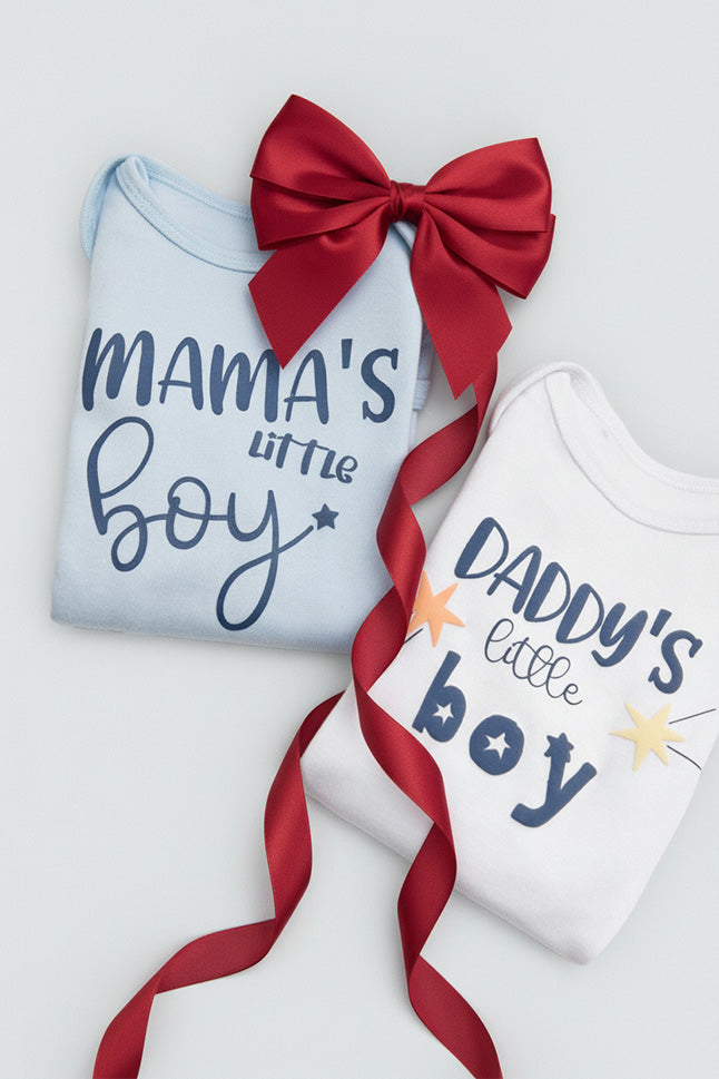 Confezione da 2 body a maniche lunghe per neonati: Mama's Boy e Daddy's Boy