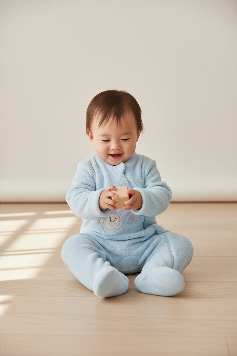 Felpa blu per neonati Baby Stars