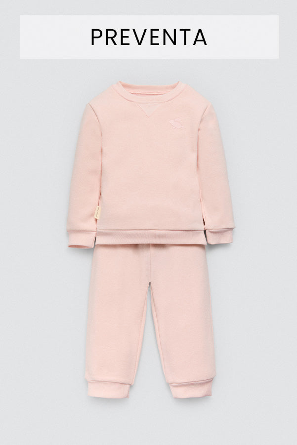 PREVENDITA Set base per neonati: felpa rosa e joggers