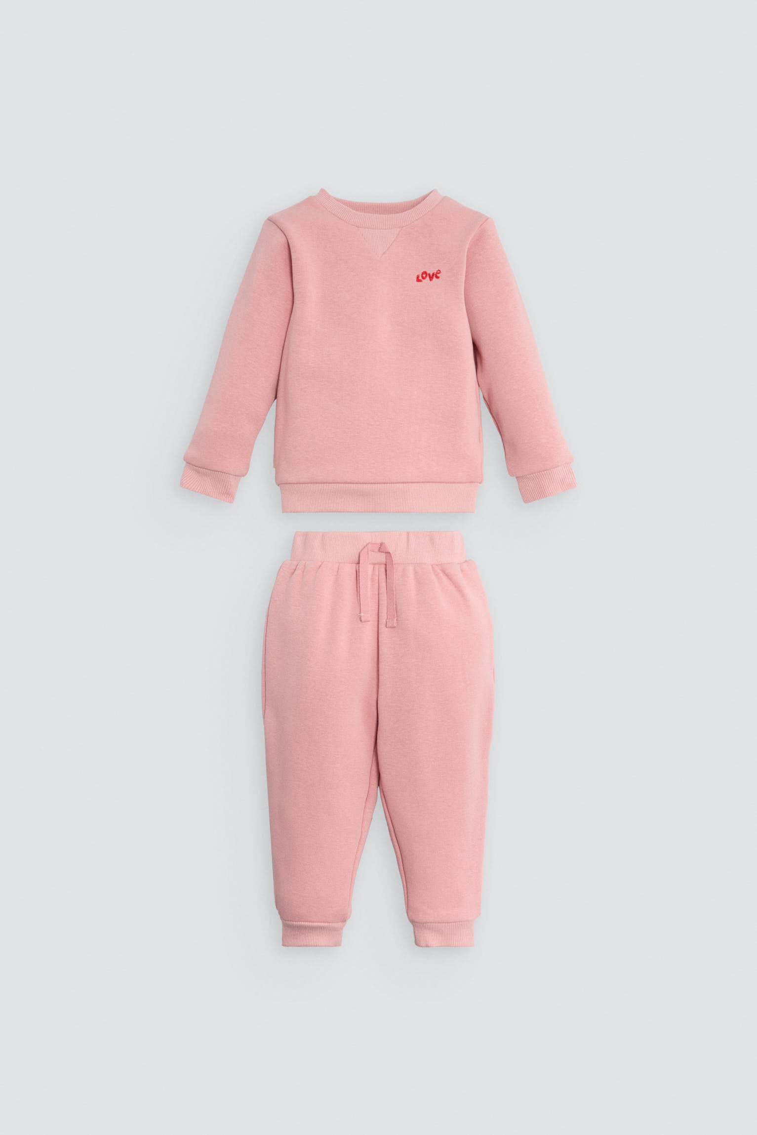 Conjunto chándal bebé manga larga ENJOY rosa